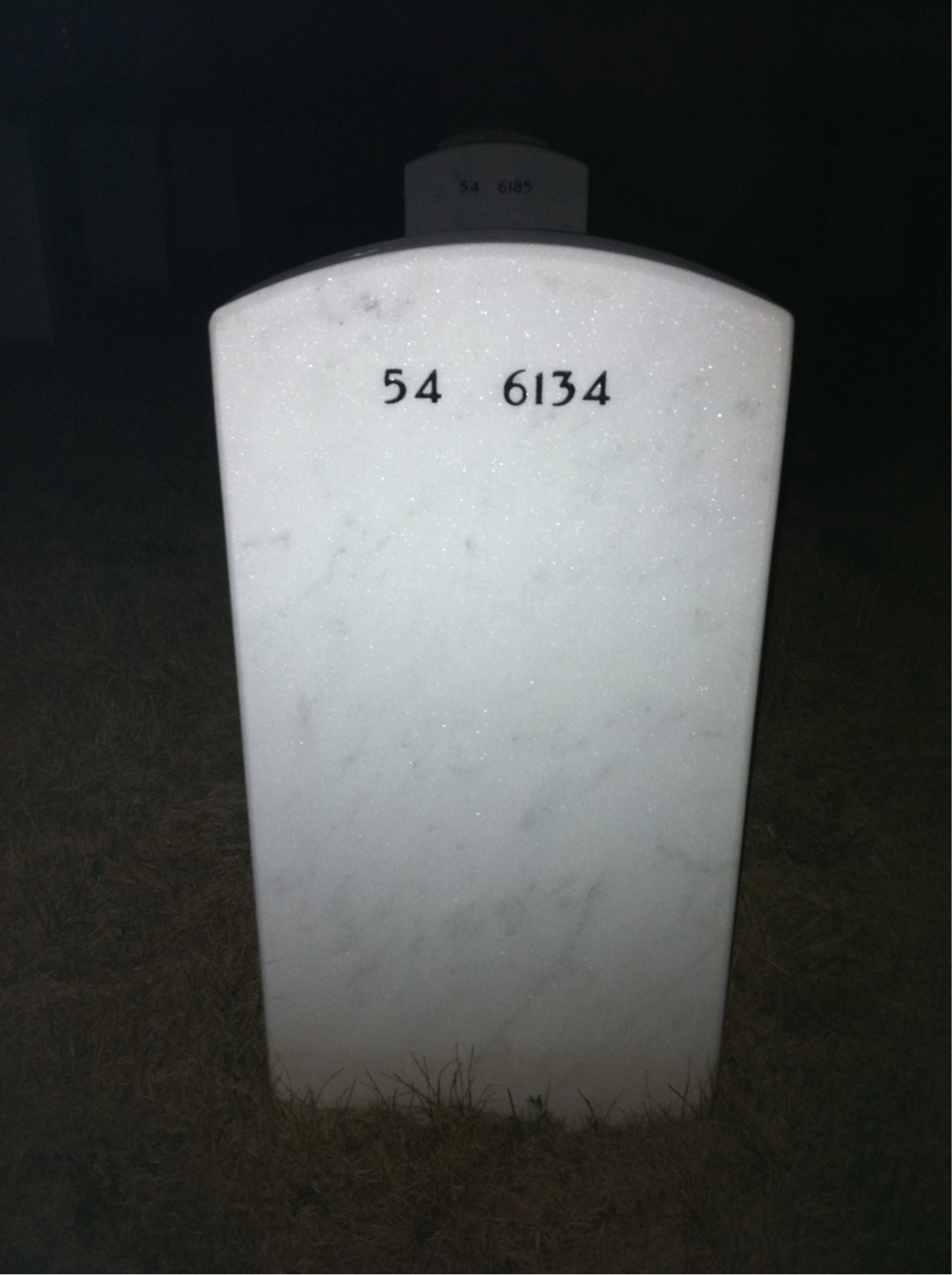 Back of headstone — Charles Barnes