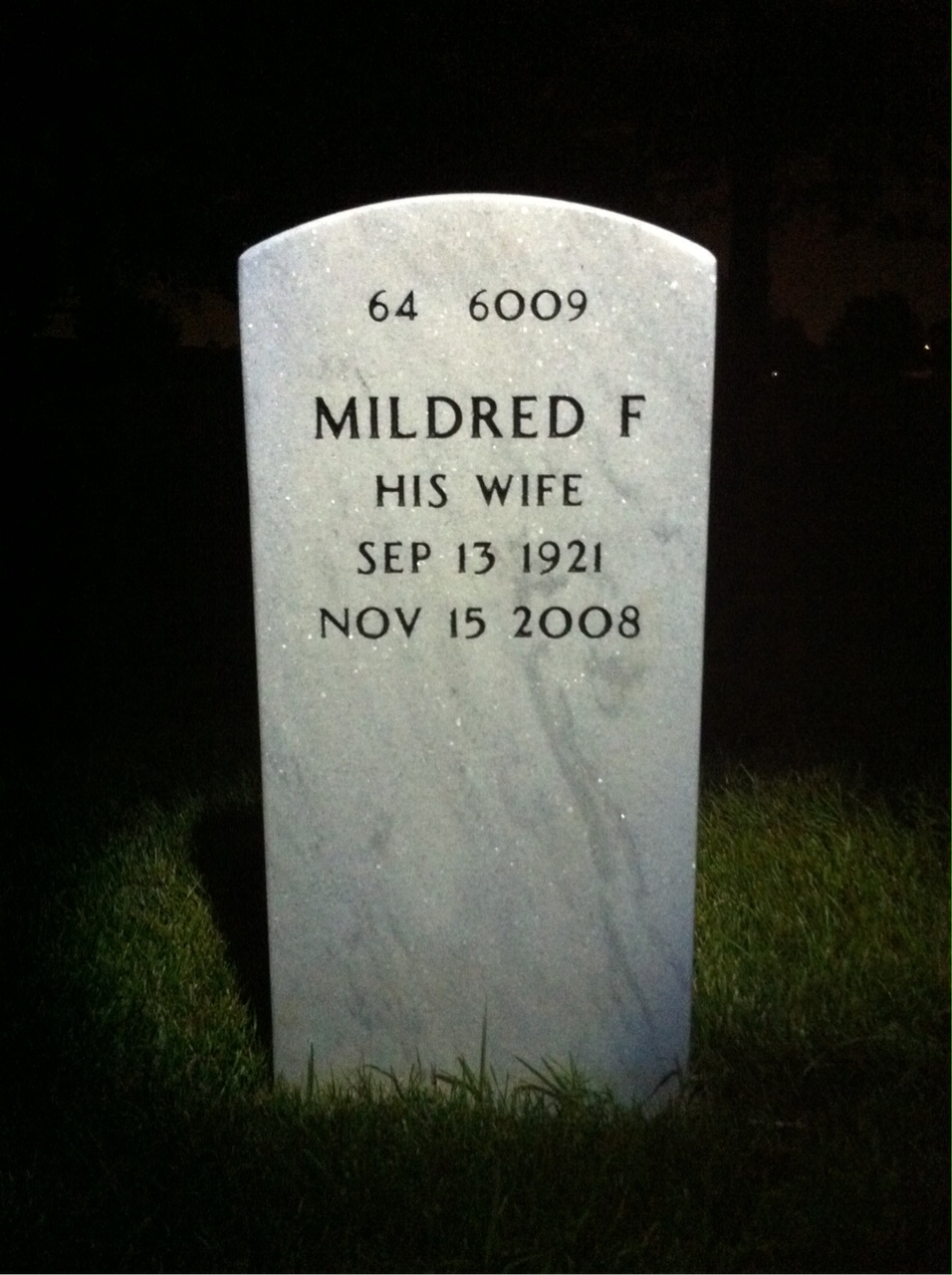 Back of headstone — Robert Sanford