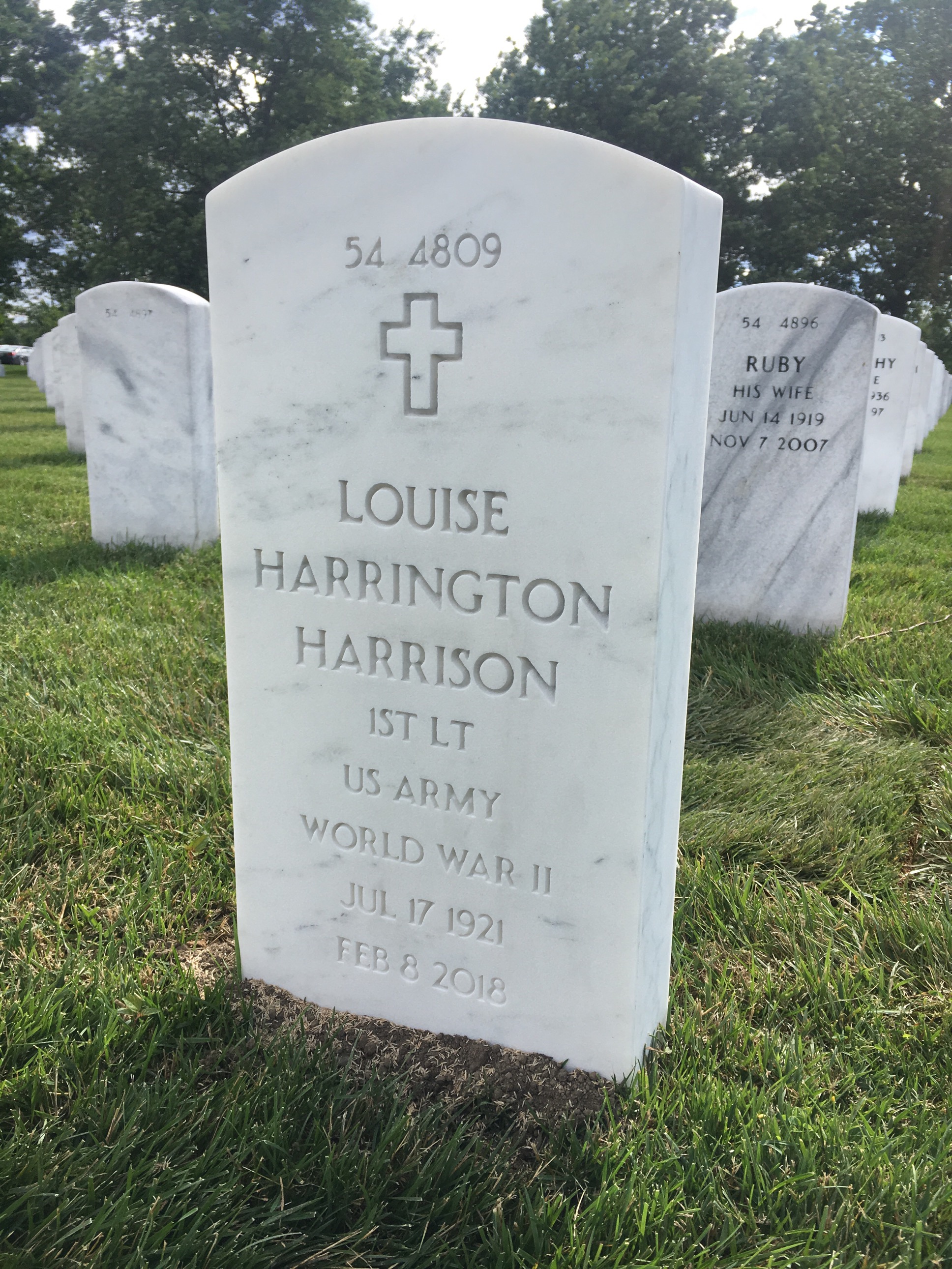 Back of headstone — Richard Harrison