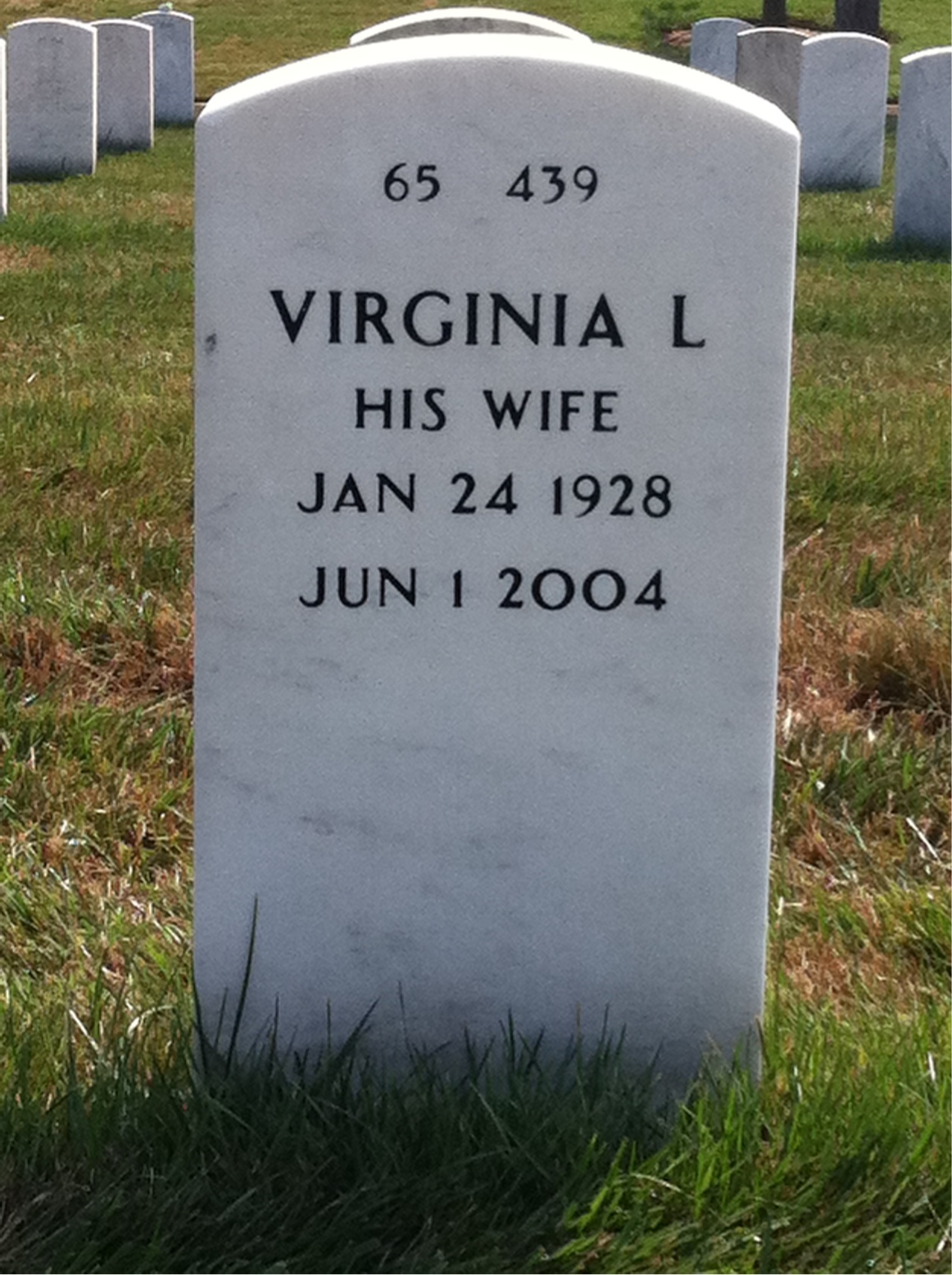 Back of headstone — Albert Cloutier