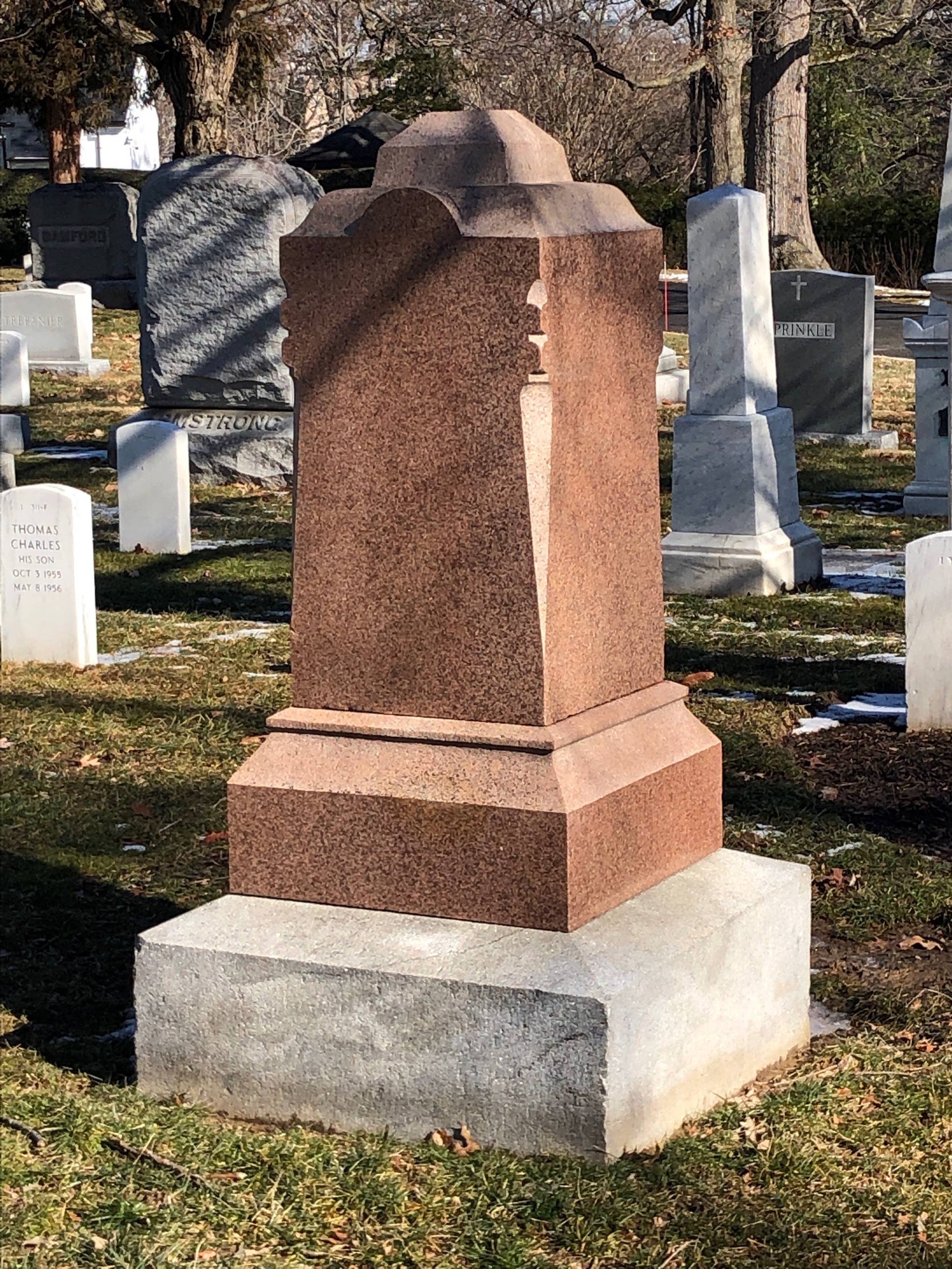 Back of headstone — Eli Murray