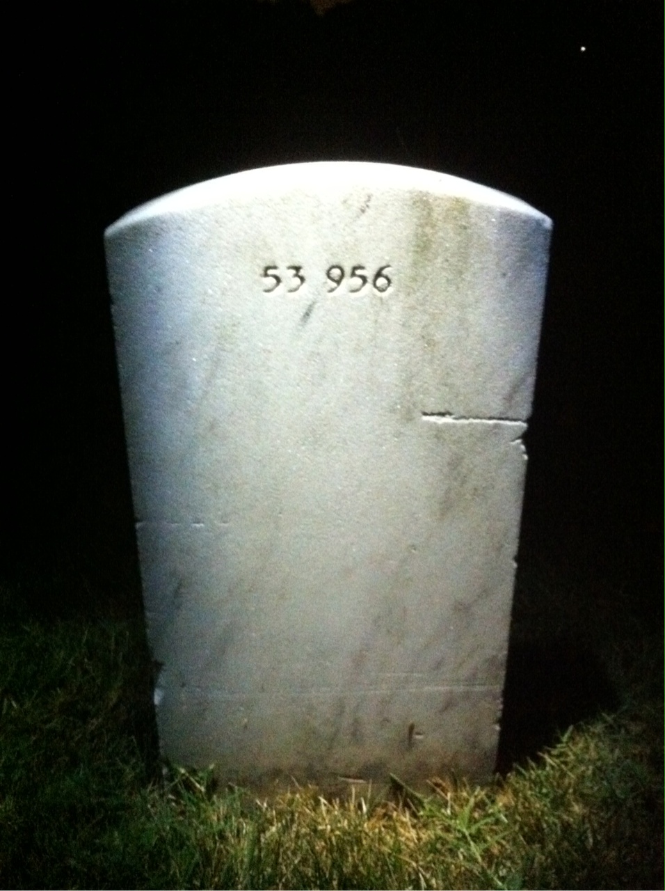 Back of headstone — Catherine Myers