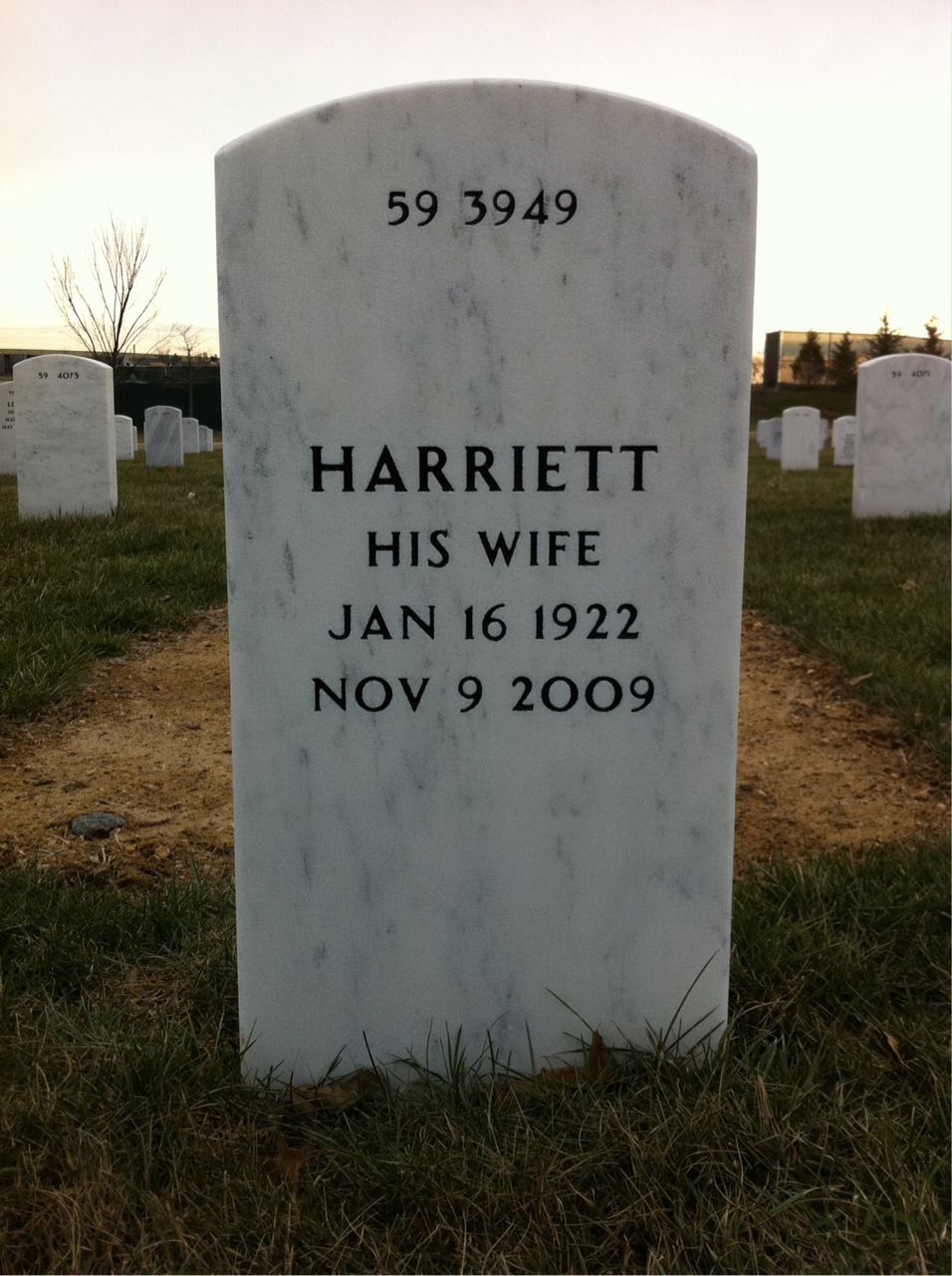 Back of headstone — Charles Adler