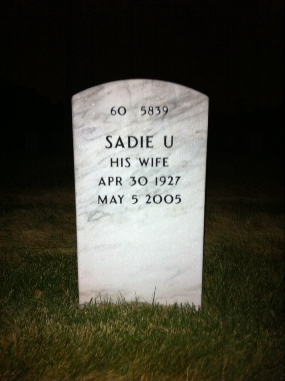 Back of headstone — Harry Besancon