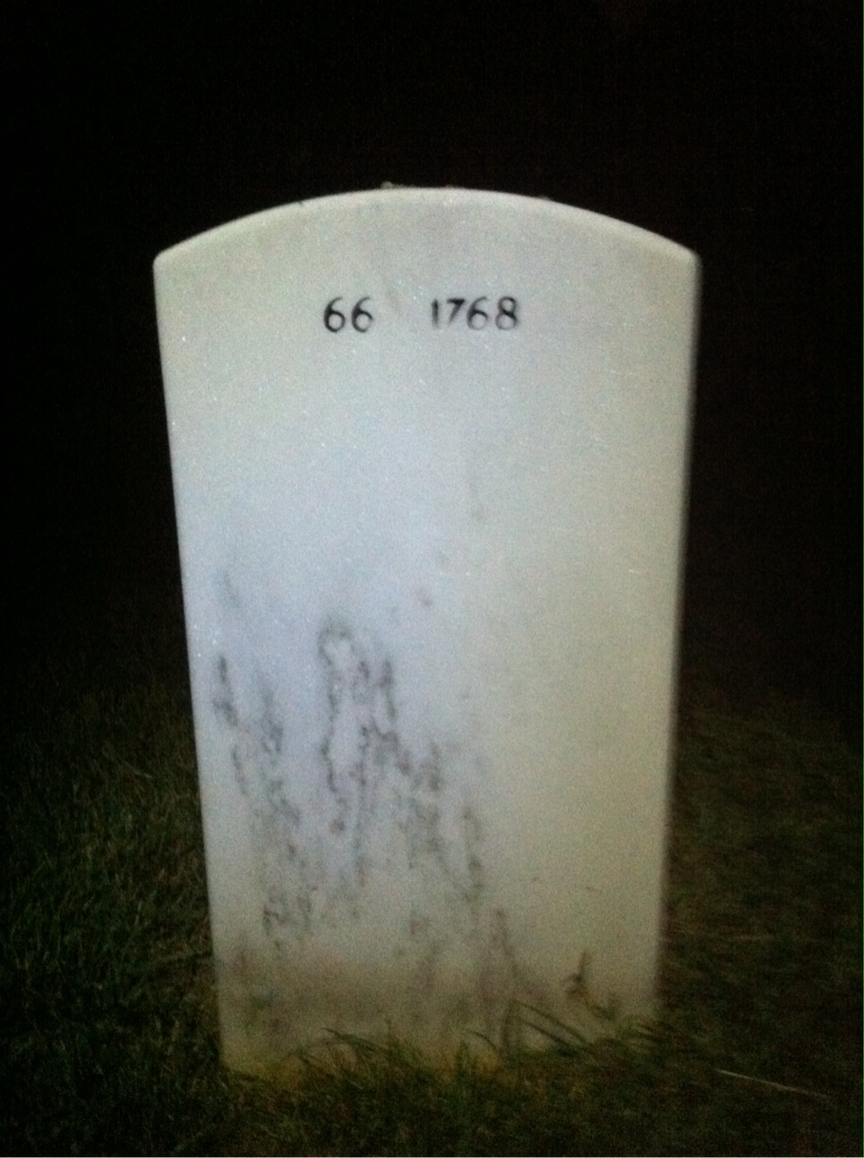 Back of headstone — Peter Hanno