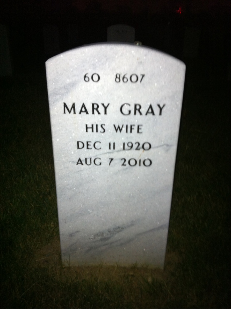 Back of headstone — Murray Wheeler