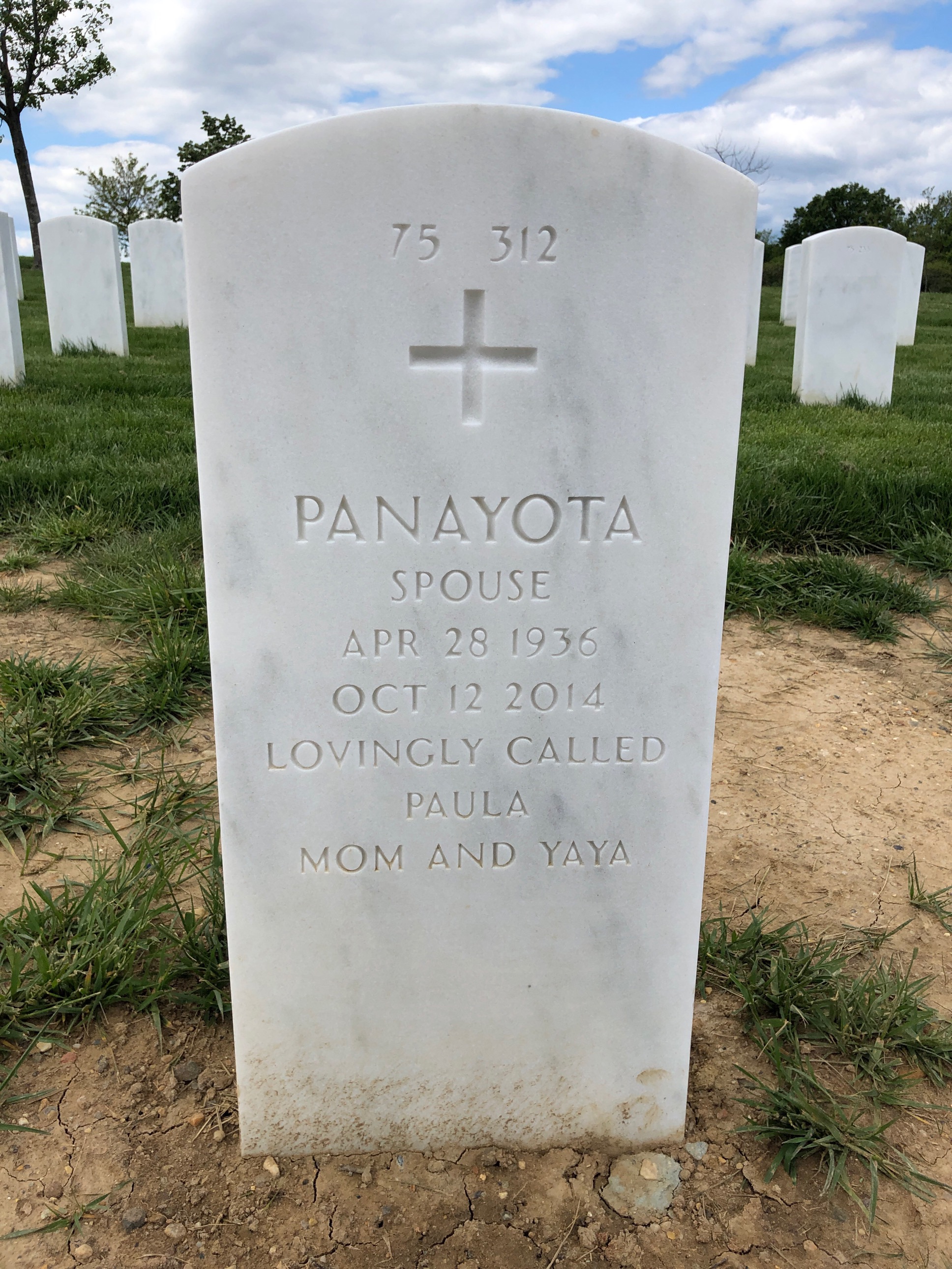 Back of headstone — Edward Mondulick