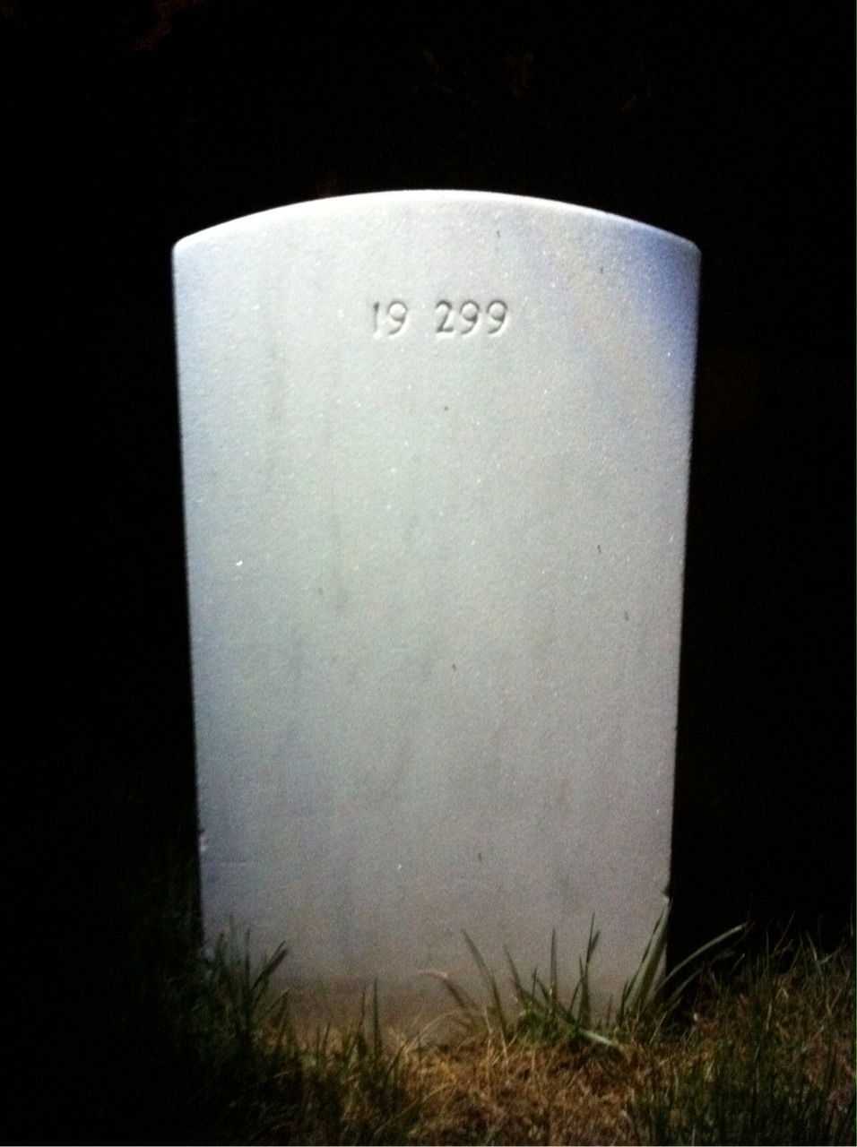 Back of headstone — John Banks