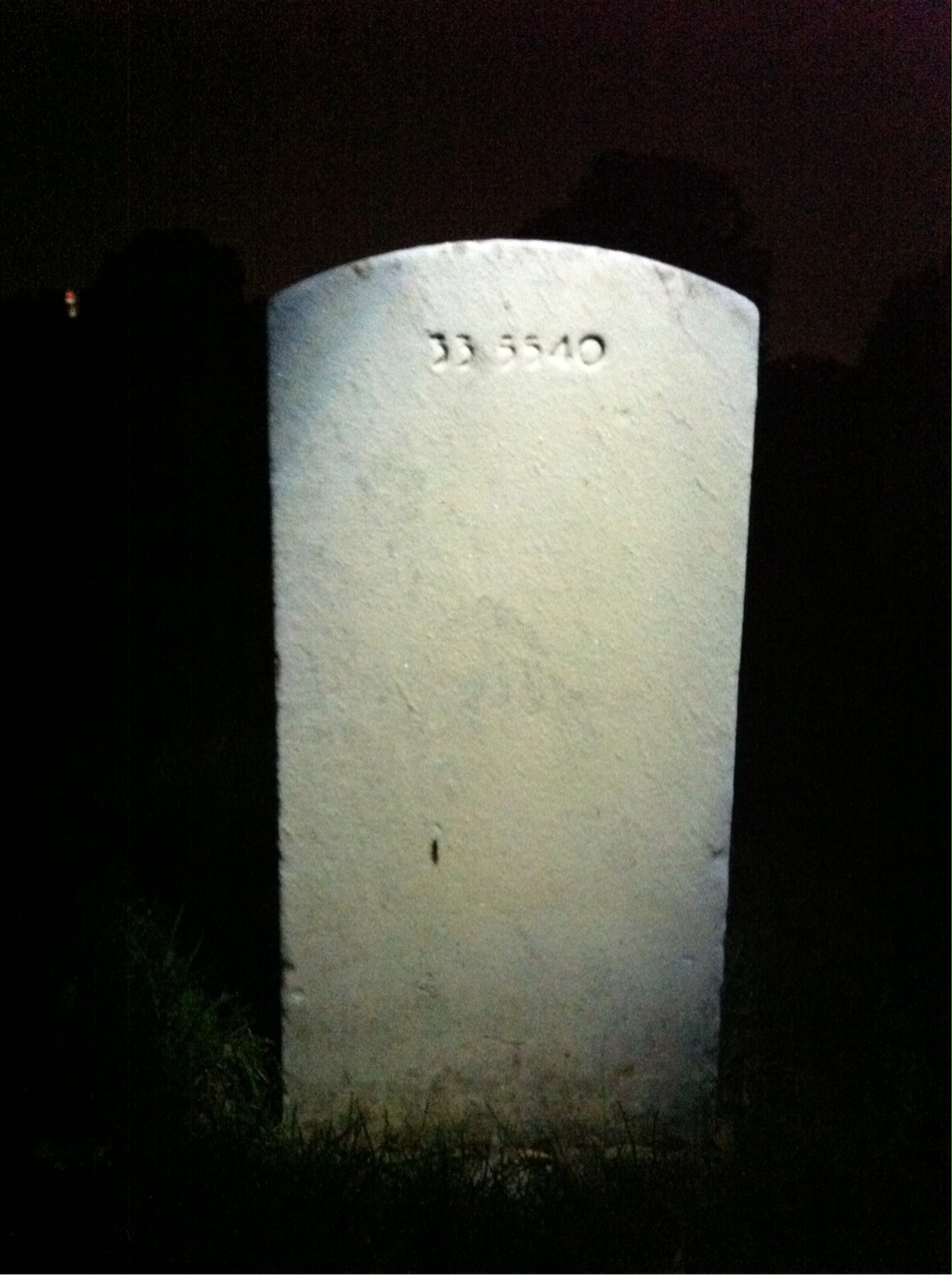 Back of headstone — Mary Andrae