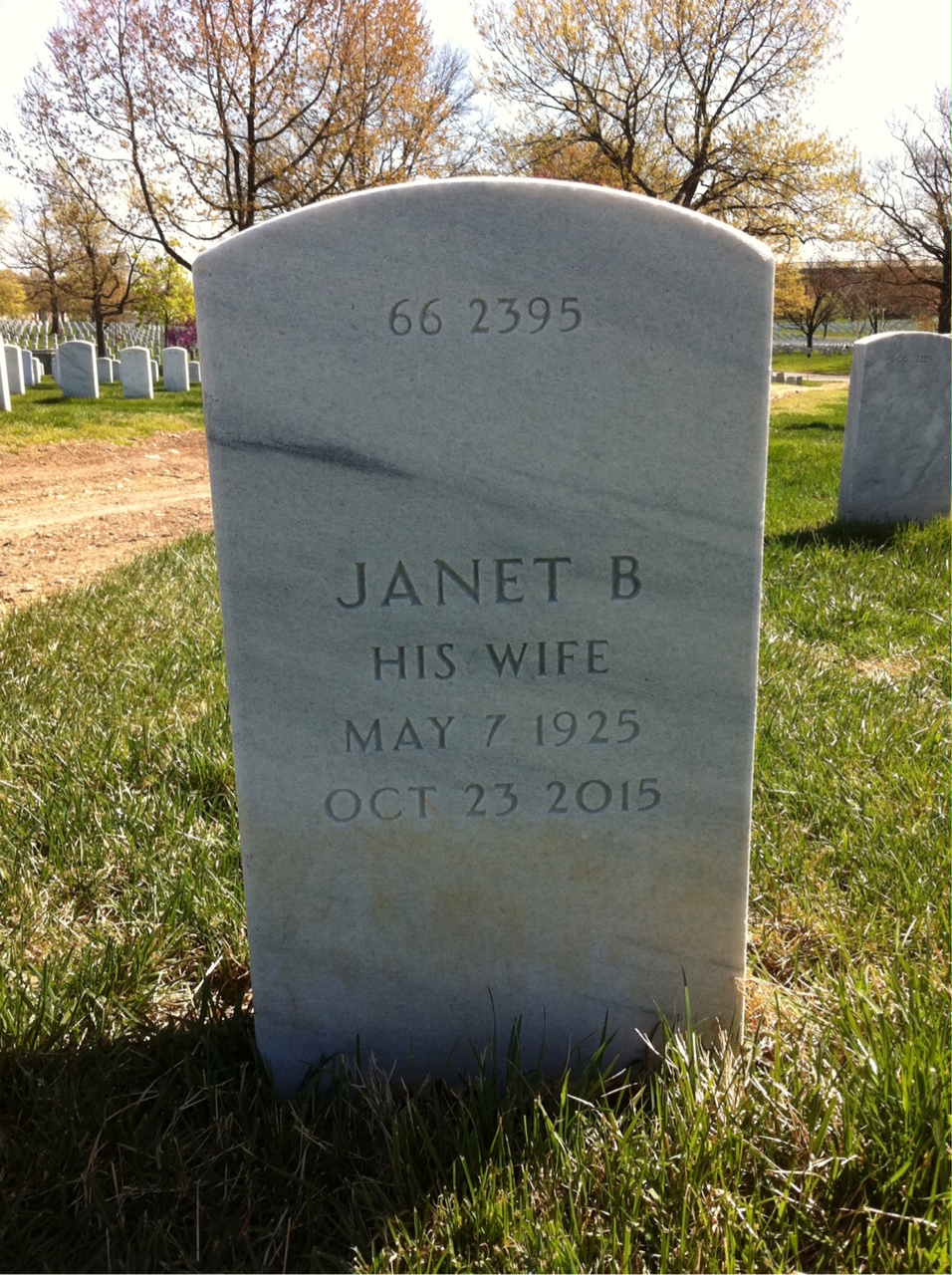 Back of headstone — Terrance Lyons