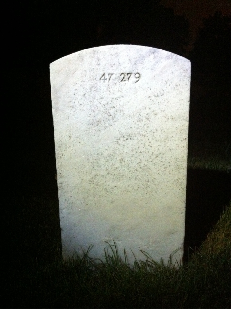 Back of headstone — Charles Mitchell