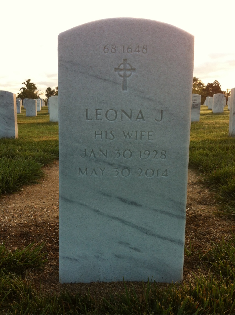 Back of headstone — William S Rumsey