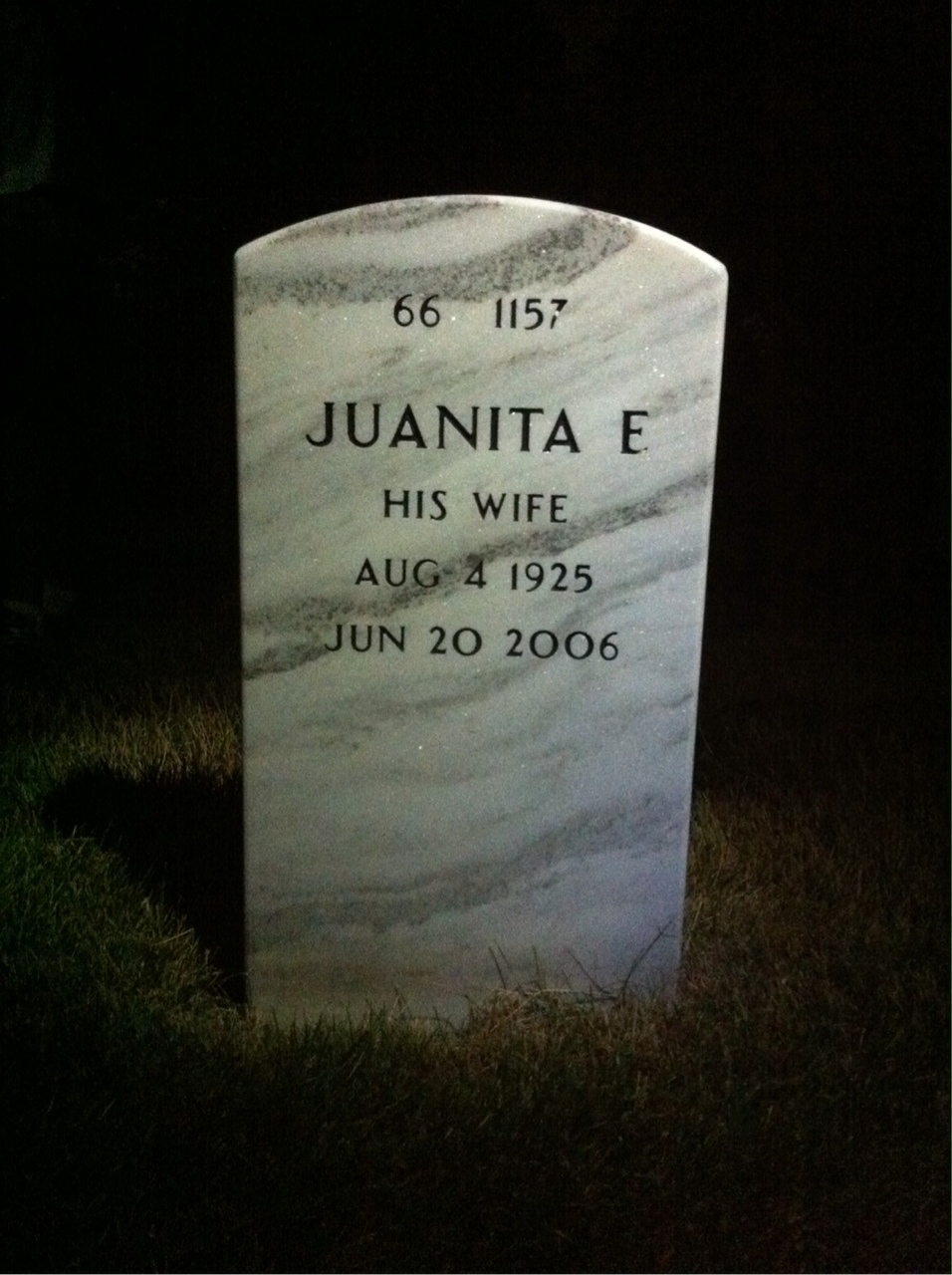 Back of headstone — James Eskes