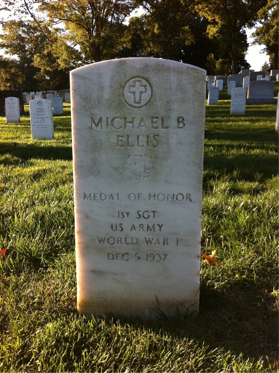 Headstone of Michael B. Ellis