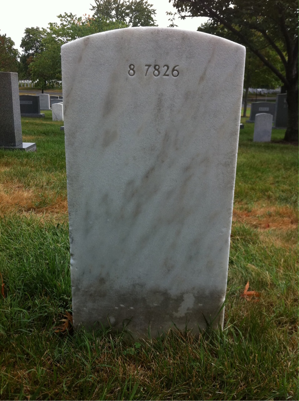 Back of headstone — Raymond Bennett