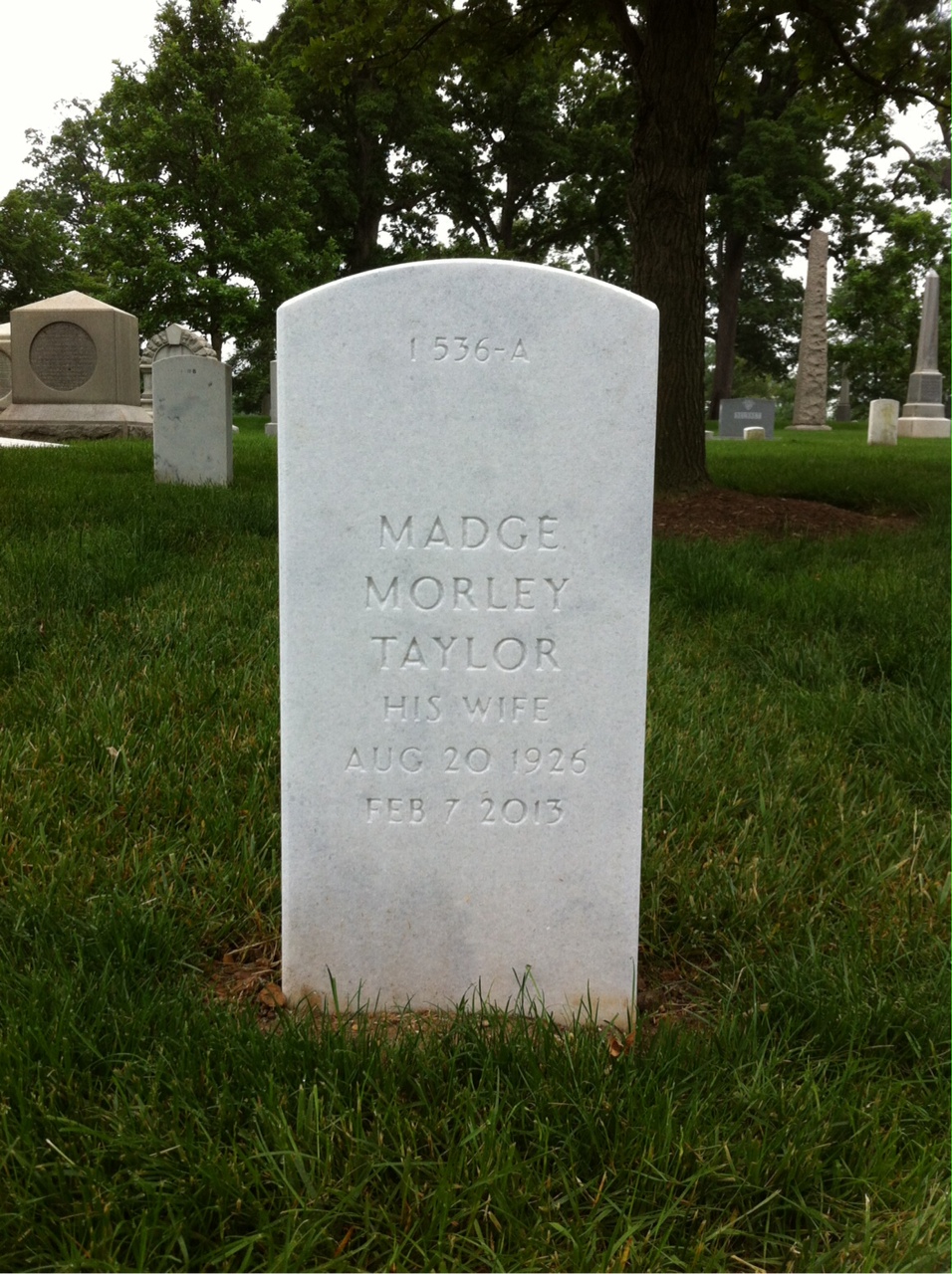Back of headstone — David Mitchell