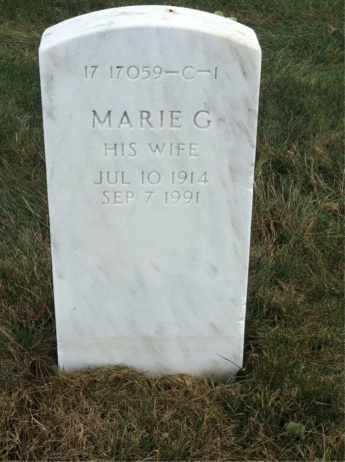 Back of headstone — Edward Minion