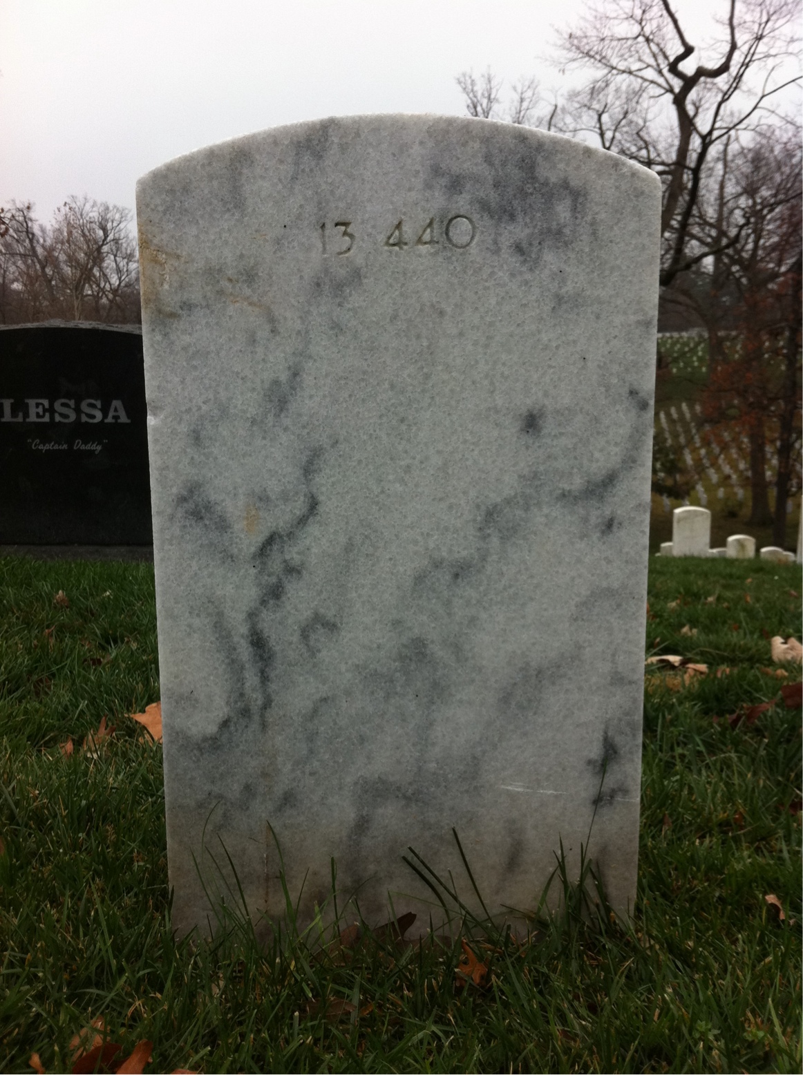 Back of headstone — William Angus