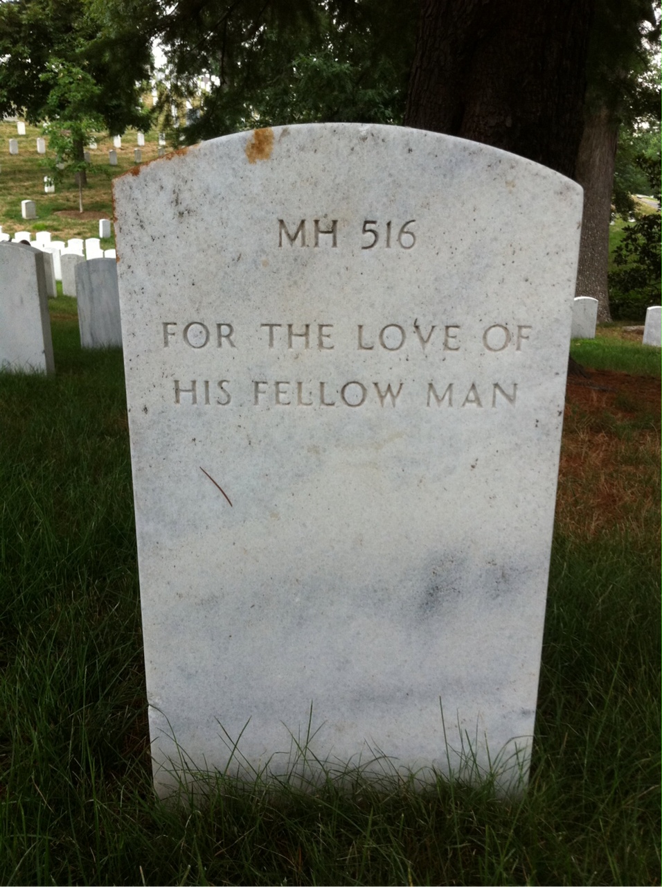Back of headstone — James Crockford