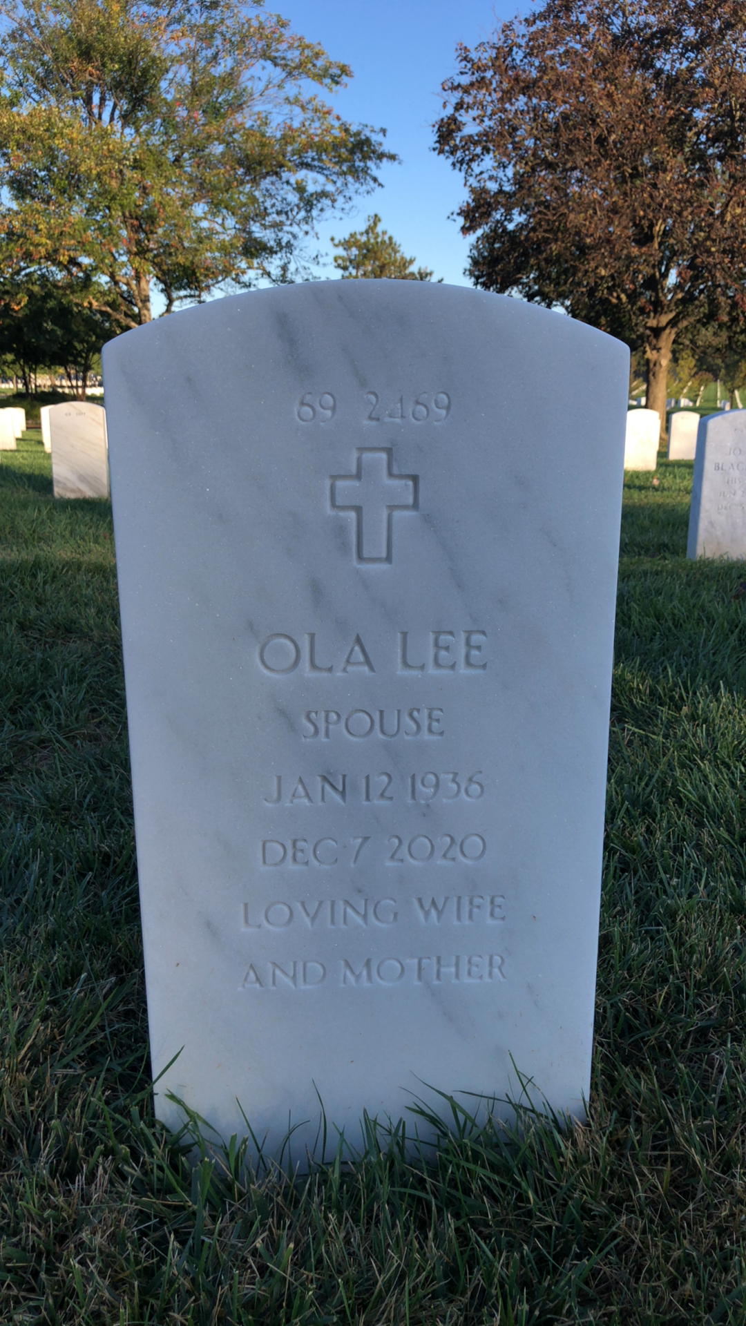 Back of headstone — James Artis