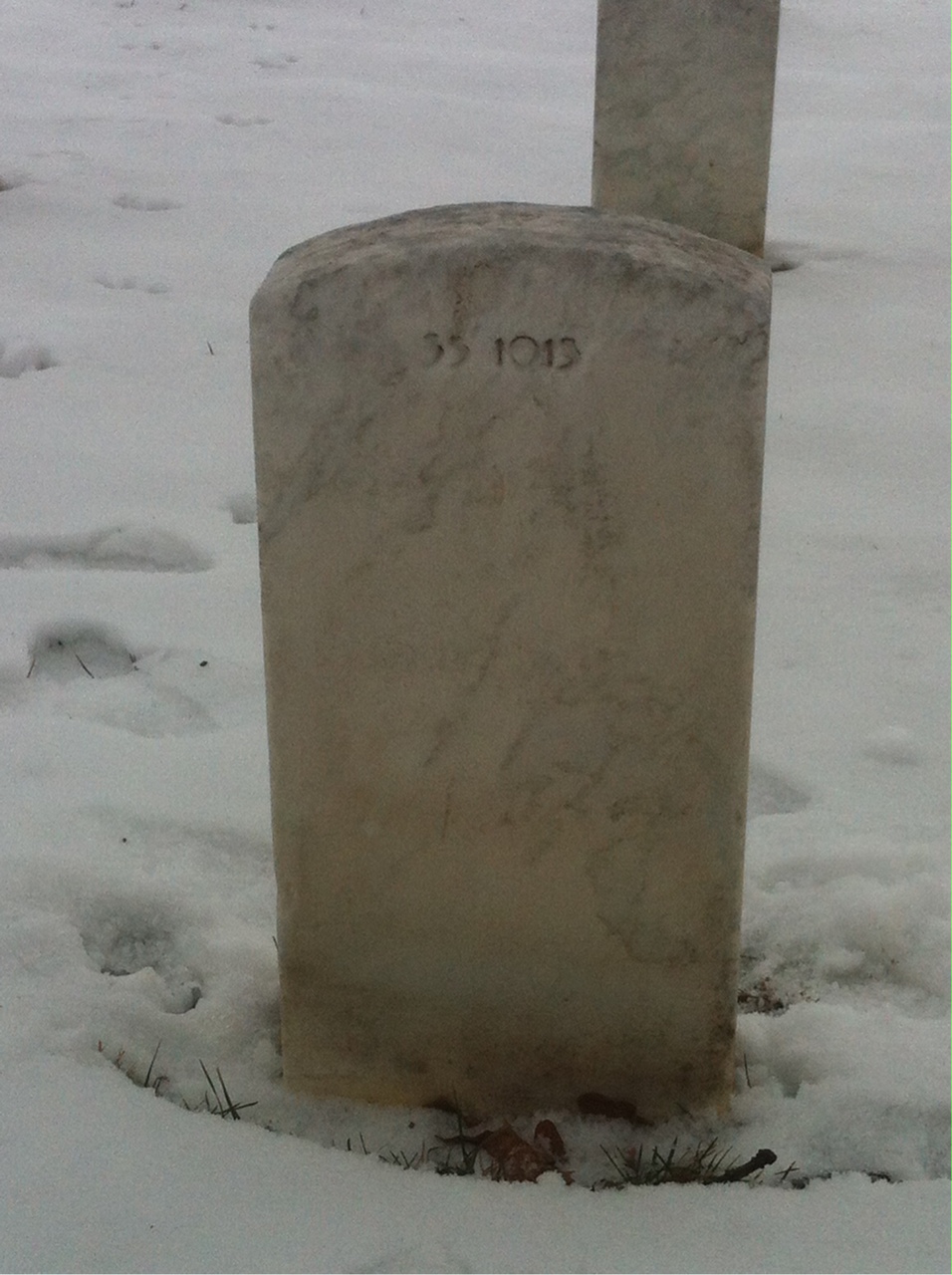 Back of headstone — Harvey Ray Brown
