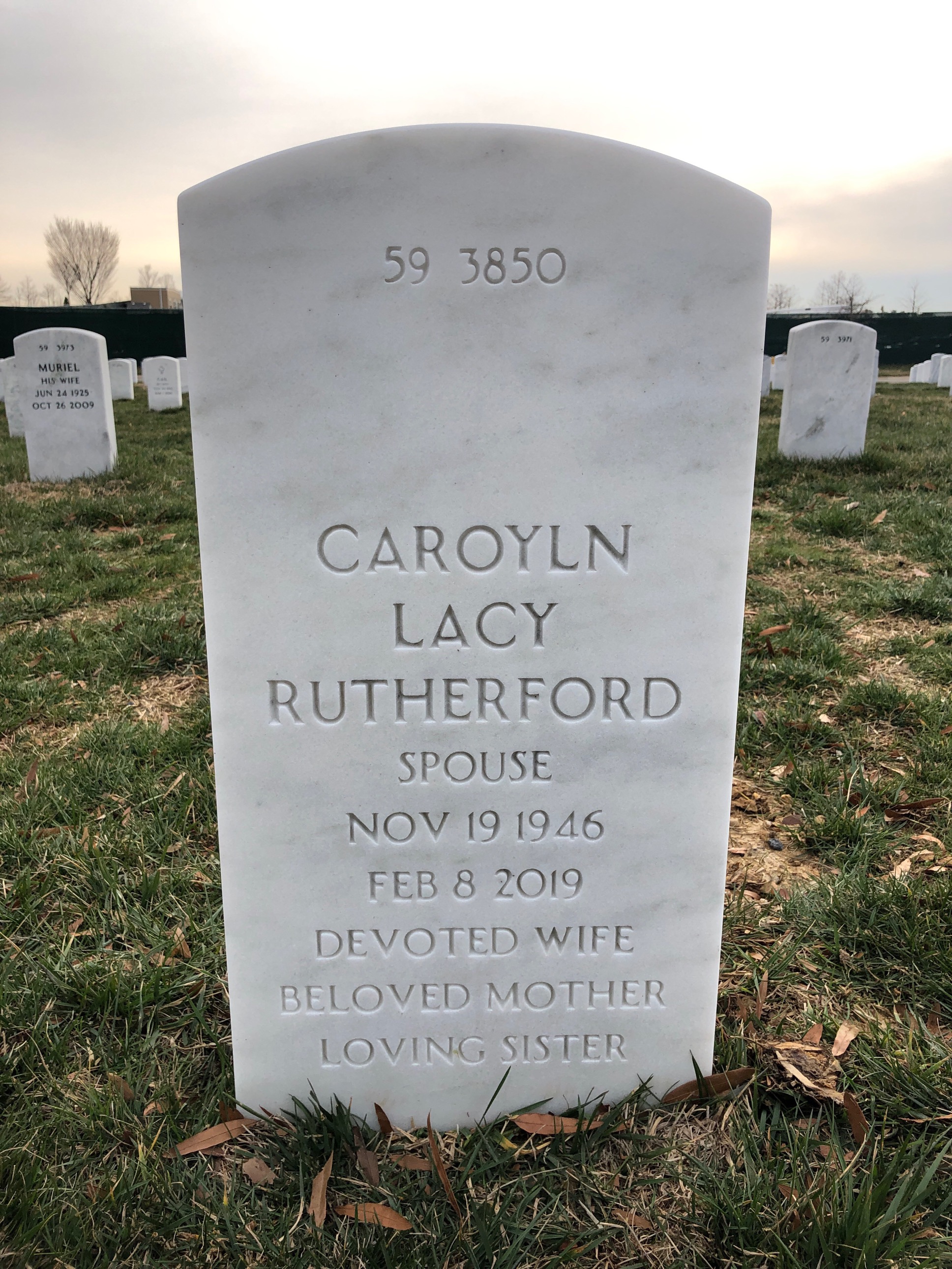 Back of headstone — Wilson Rutherford