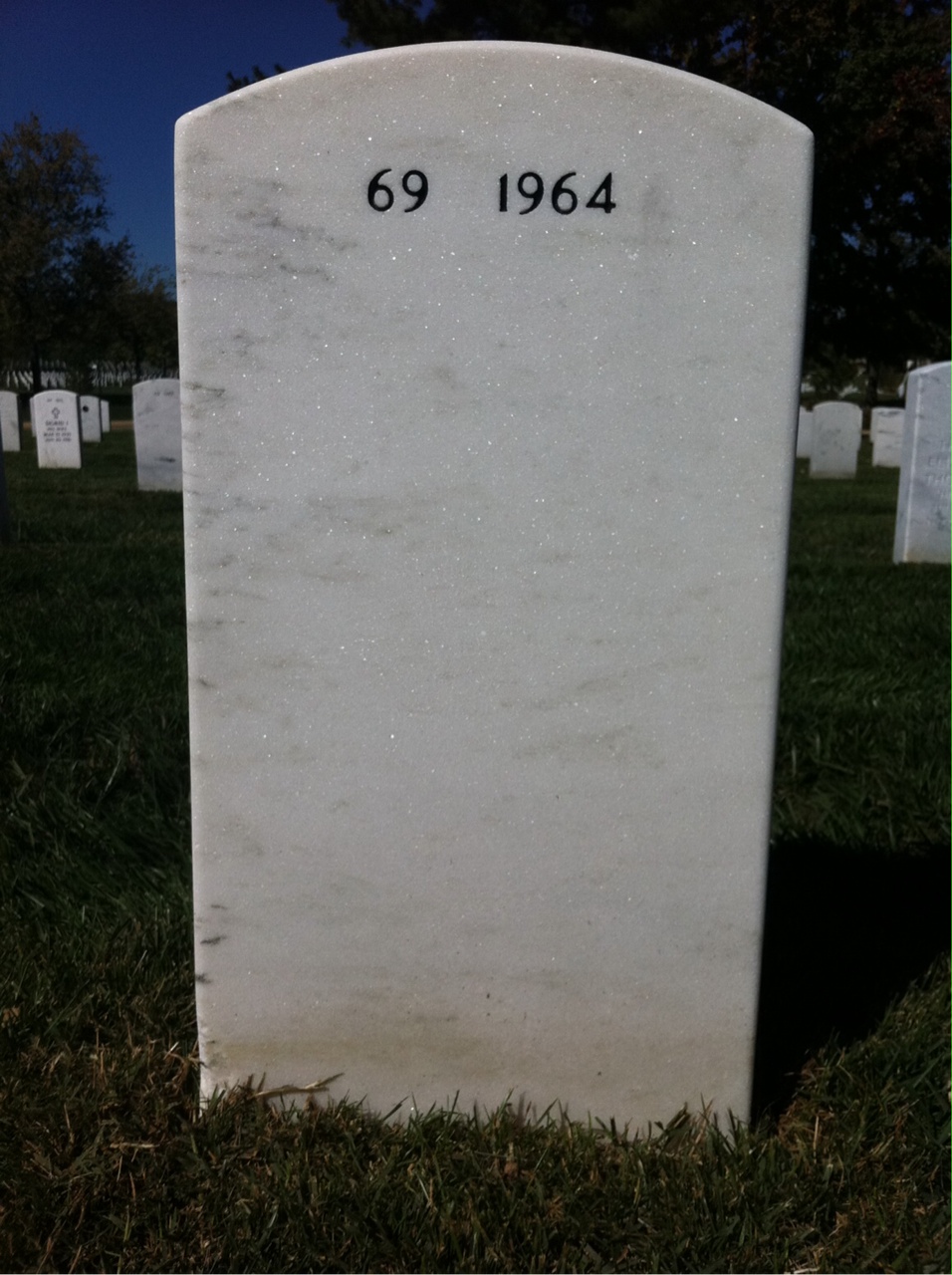 Back of headstone — Seymour Sanger