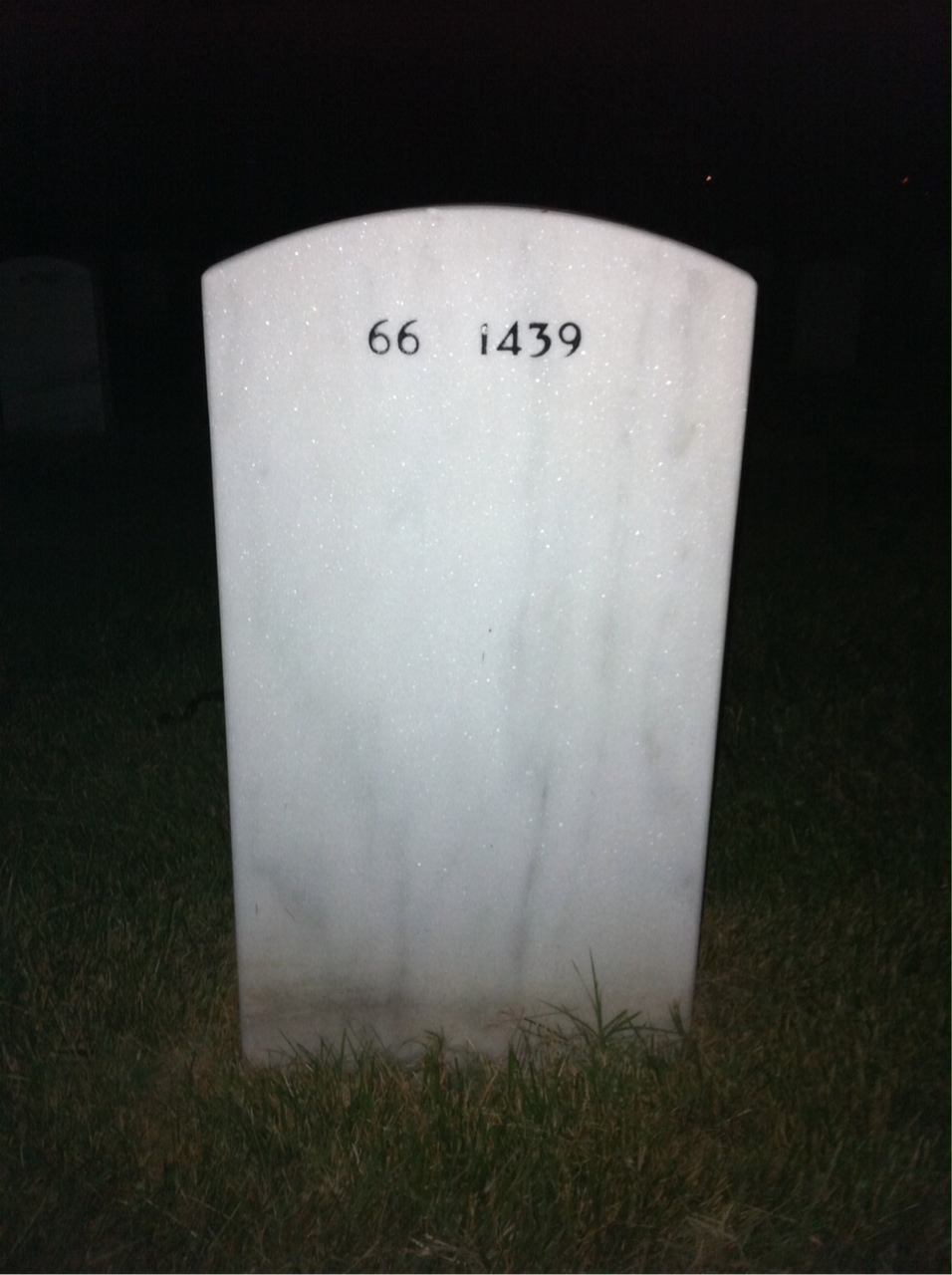 Back of headstone — David Quarterman