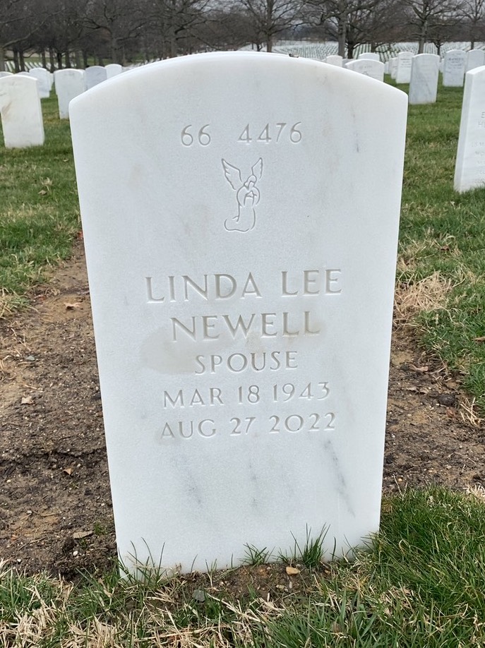 Back of headstone — Gerald Newell