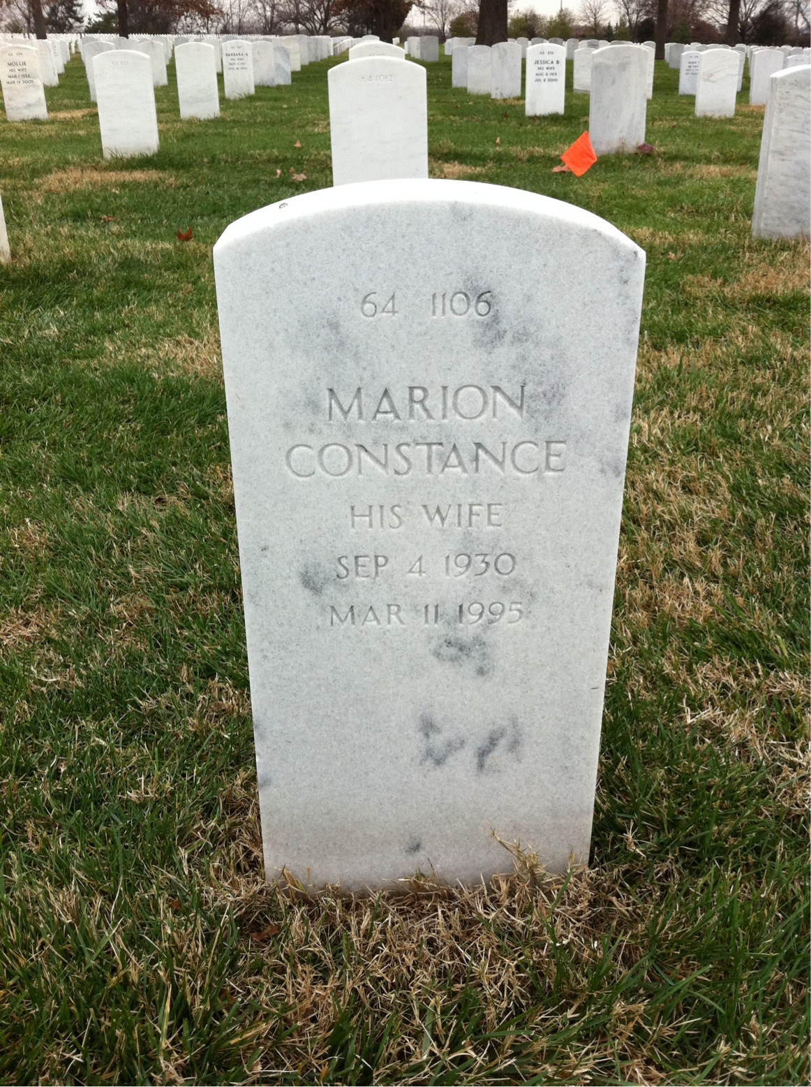Back of headstone — James Murrell