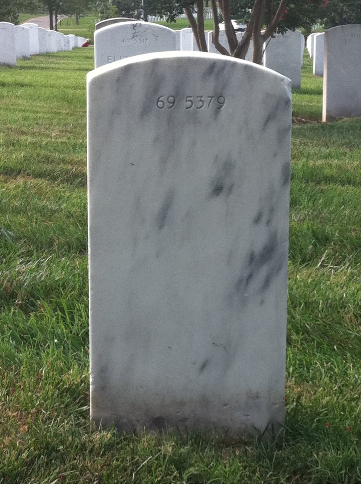 Back of headstone — Robert Moffett