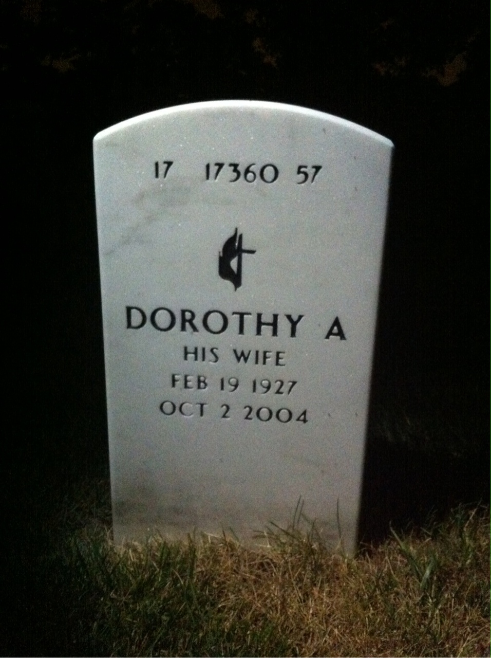 Back of headstone — August Bomke