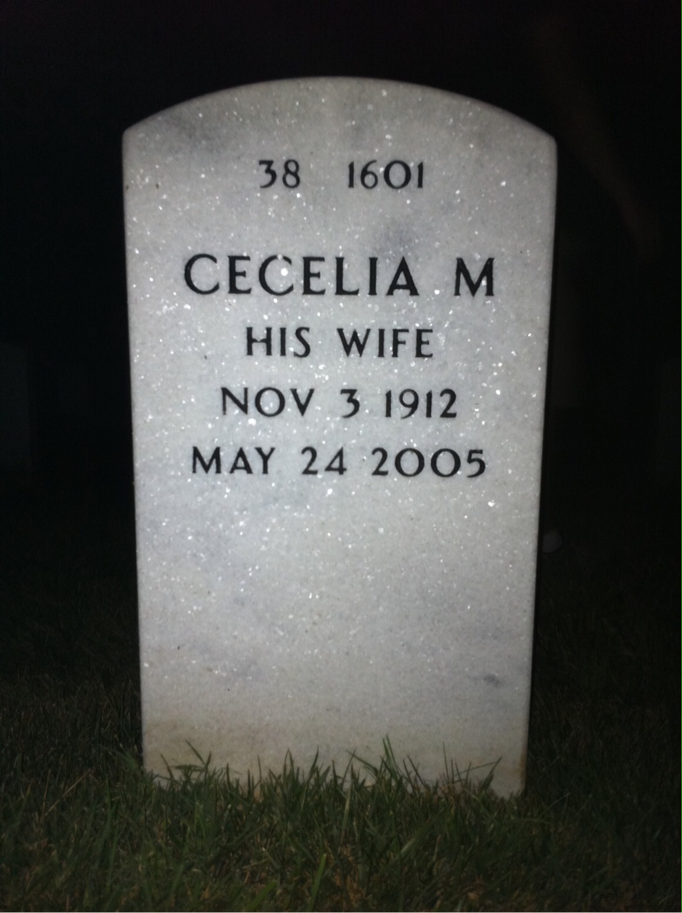 Back of headstone — John Taylor