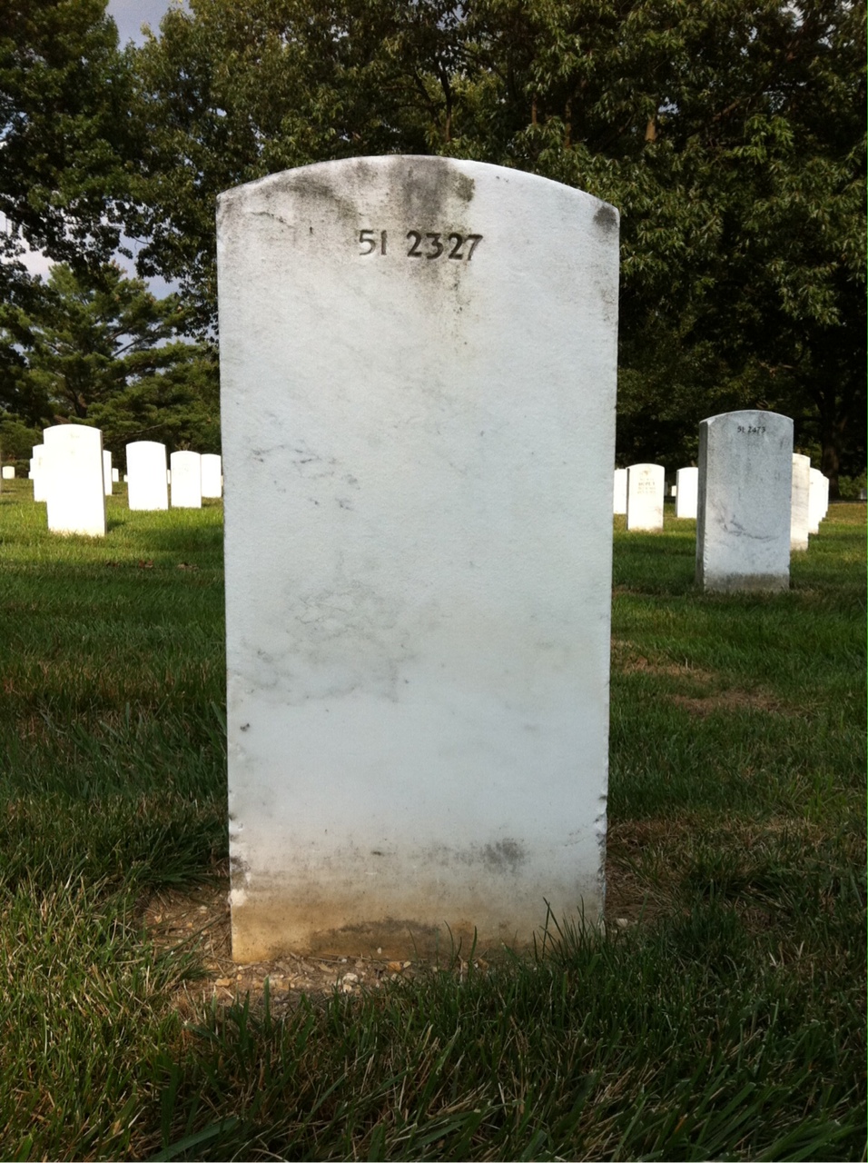 Back of headstone — James Myers