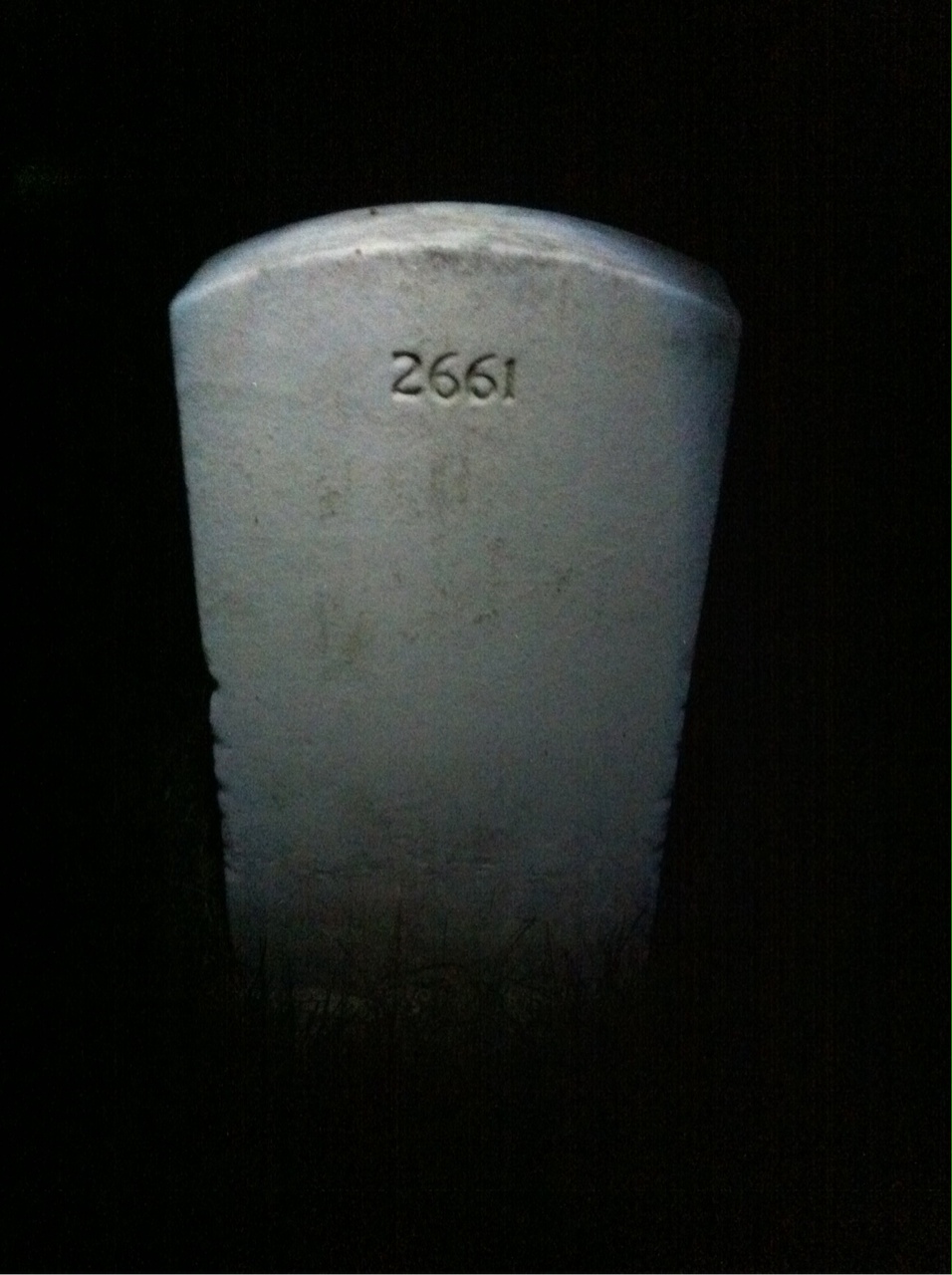 Back of headstone — Howard Mobley