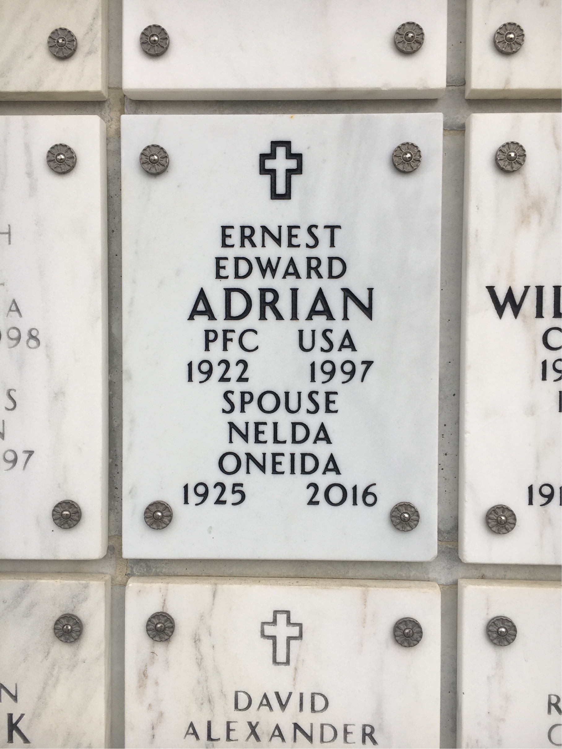 Ernest E Adrian