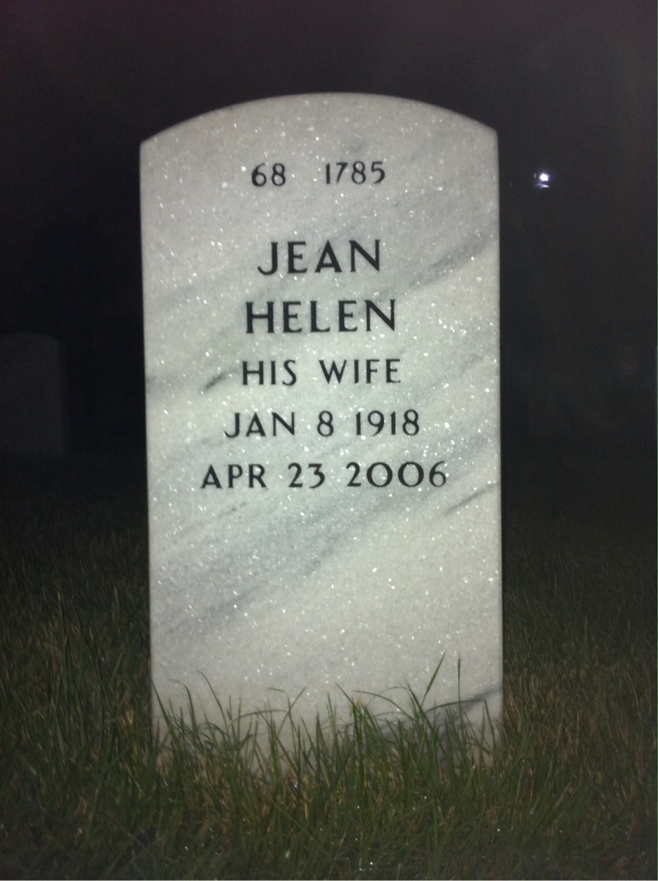 Back of headstone — Harry Rodin
