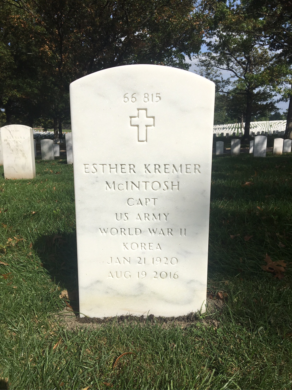 Back of headstone — Robert Mcintosh