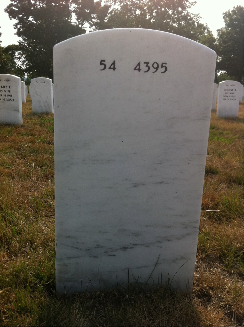 Back of headstone — Julian Harper