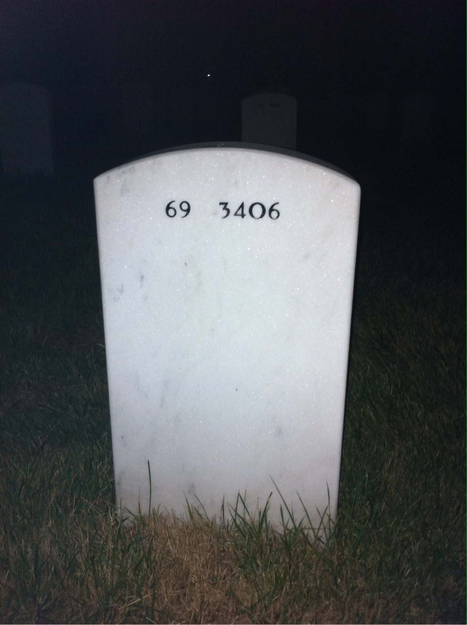 Back of headstone — George Lake