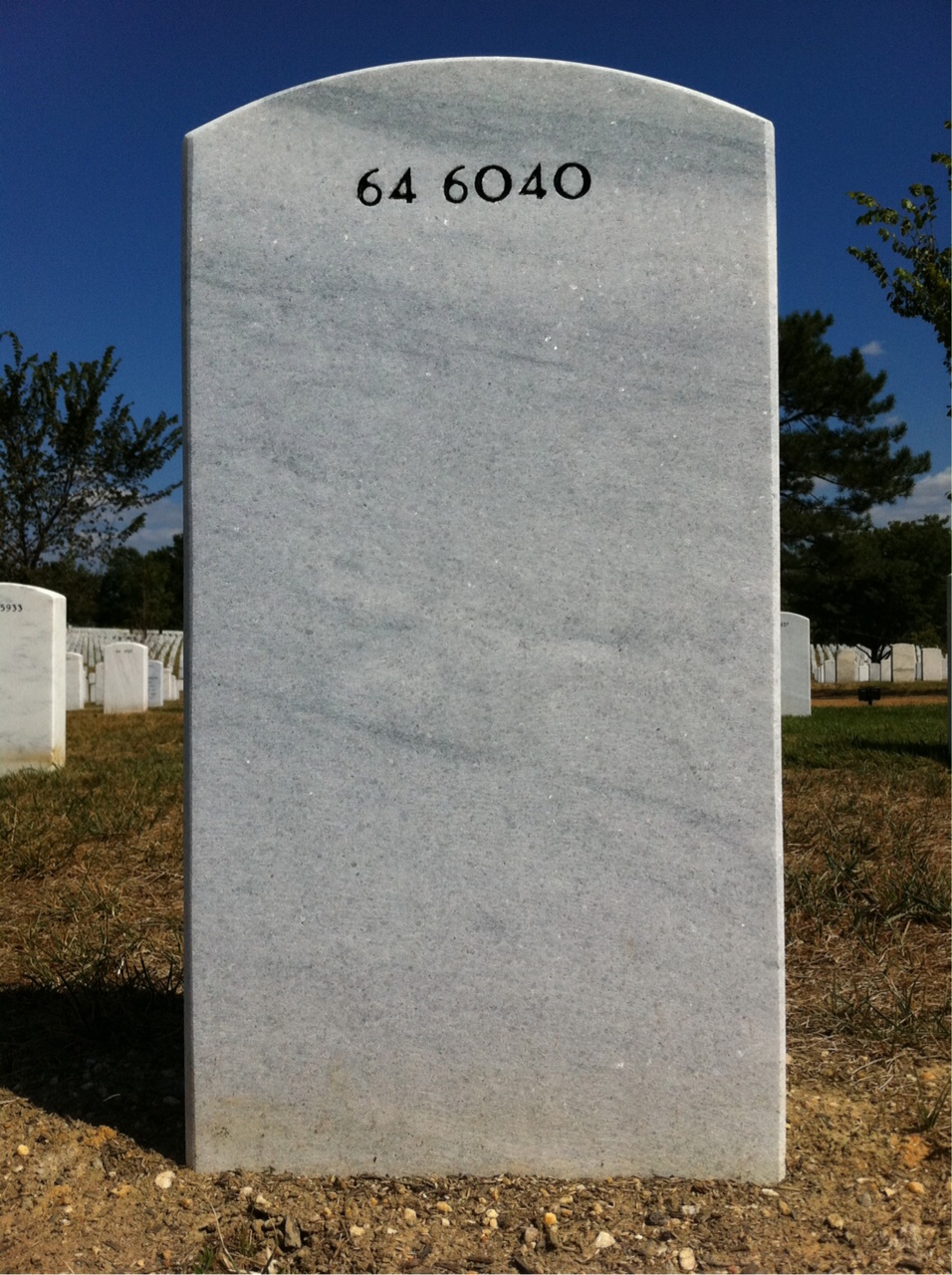 Back of headstone — Thomas Glenn Greenlee