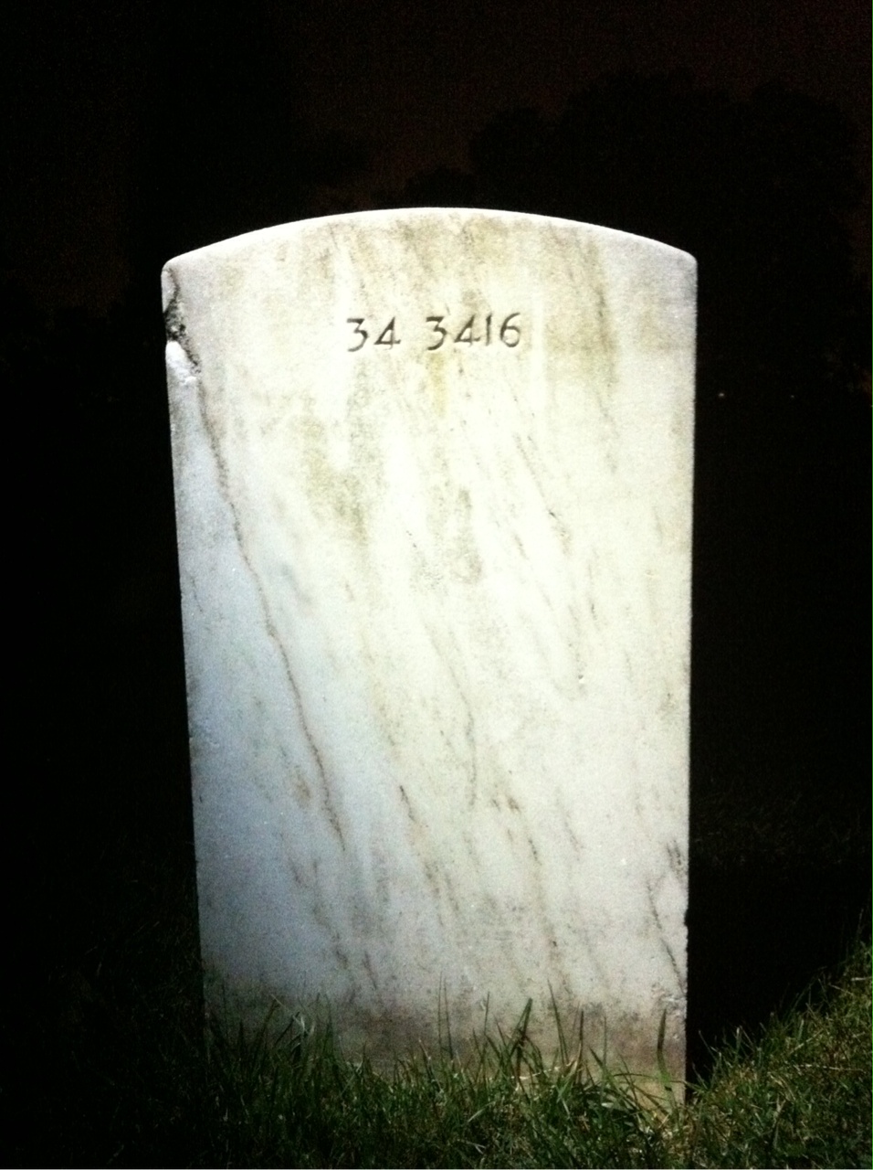 Back of headstone — Ernest Montoya