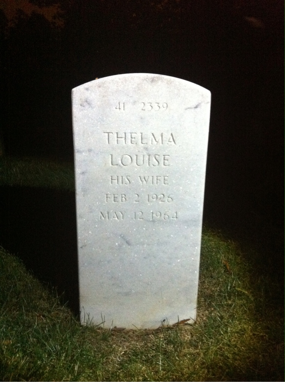 Back of headstone — Max English