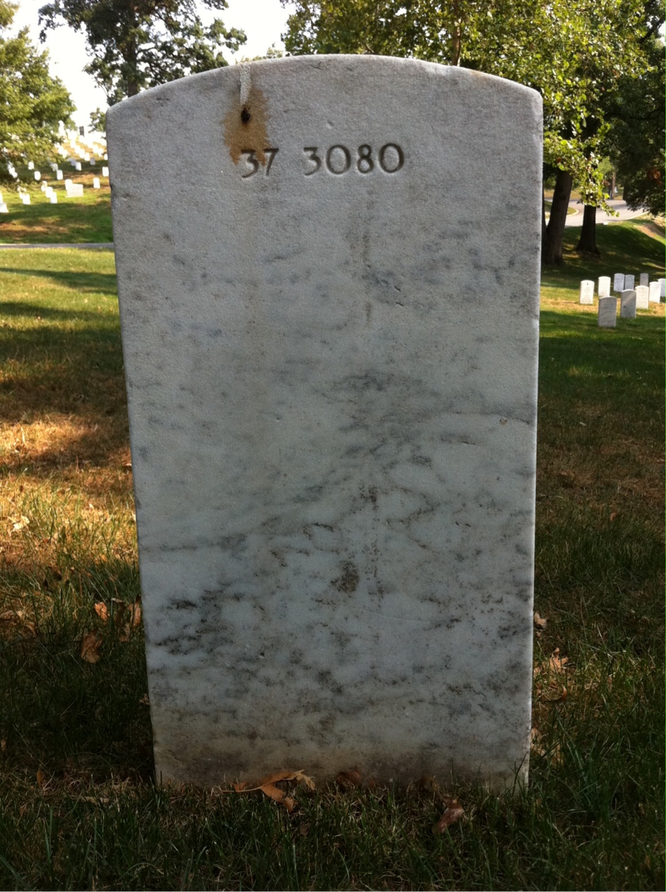 Back of headstone — Thomas Montgomery