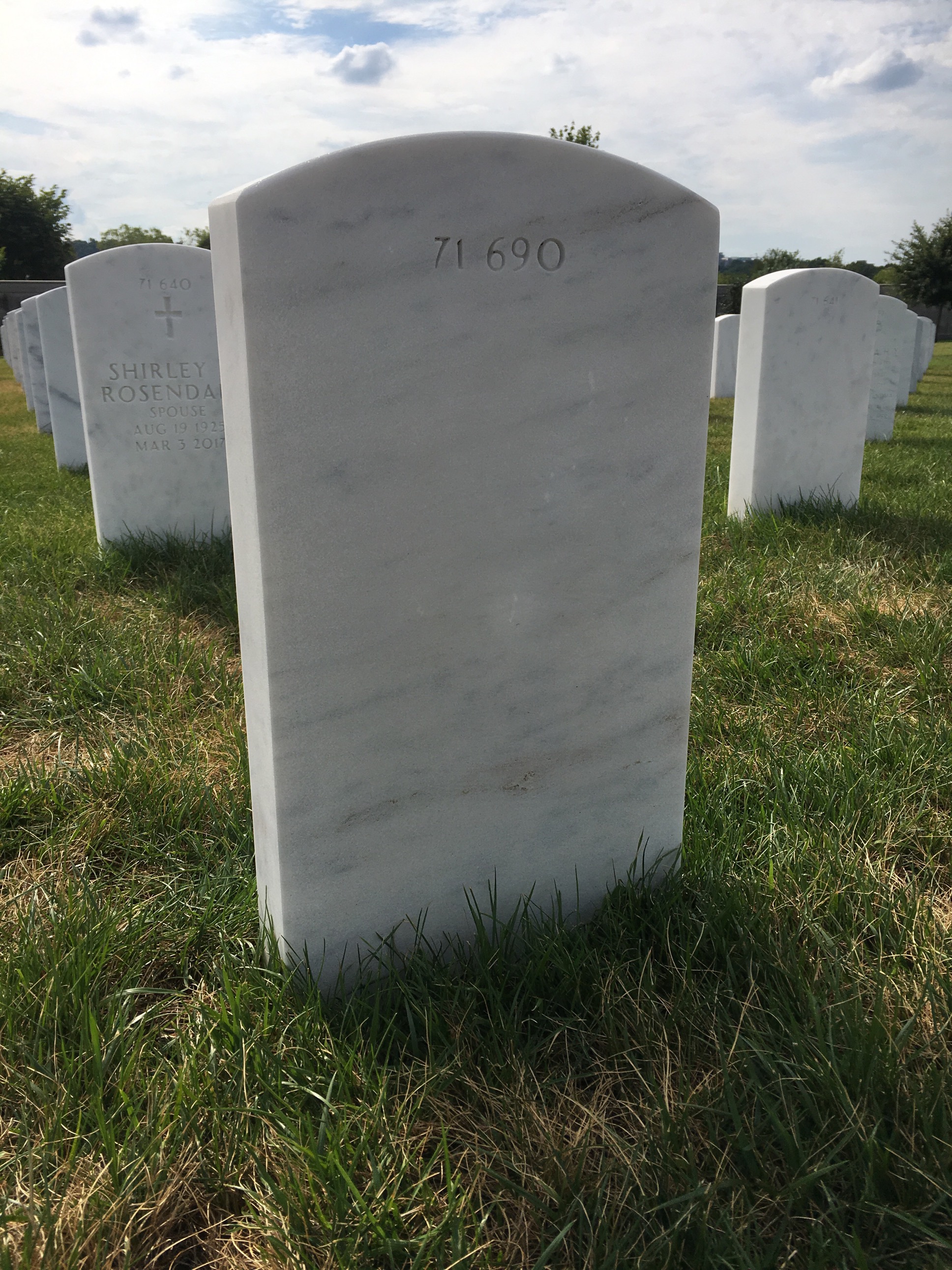 Back of headstone — Philip Mills