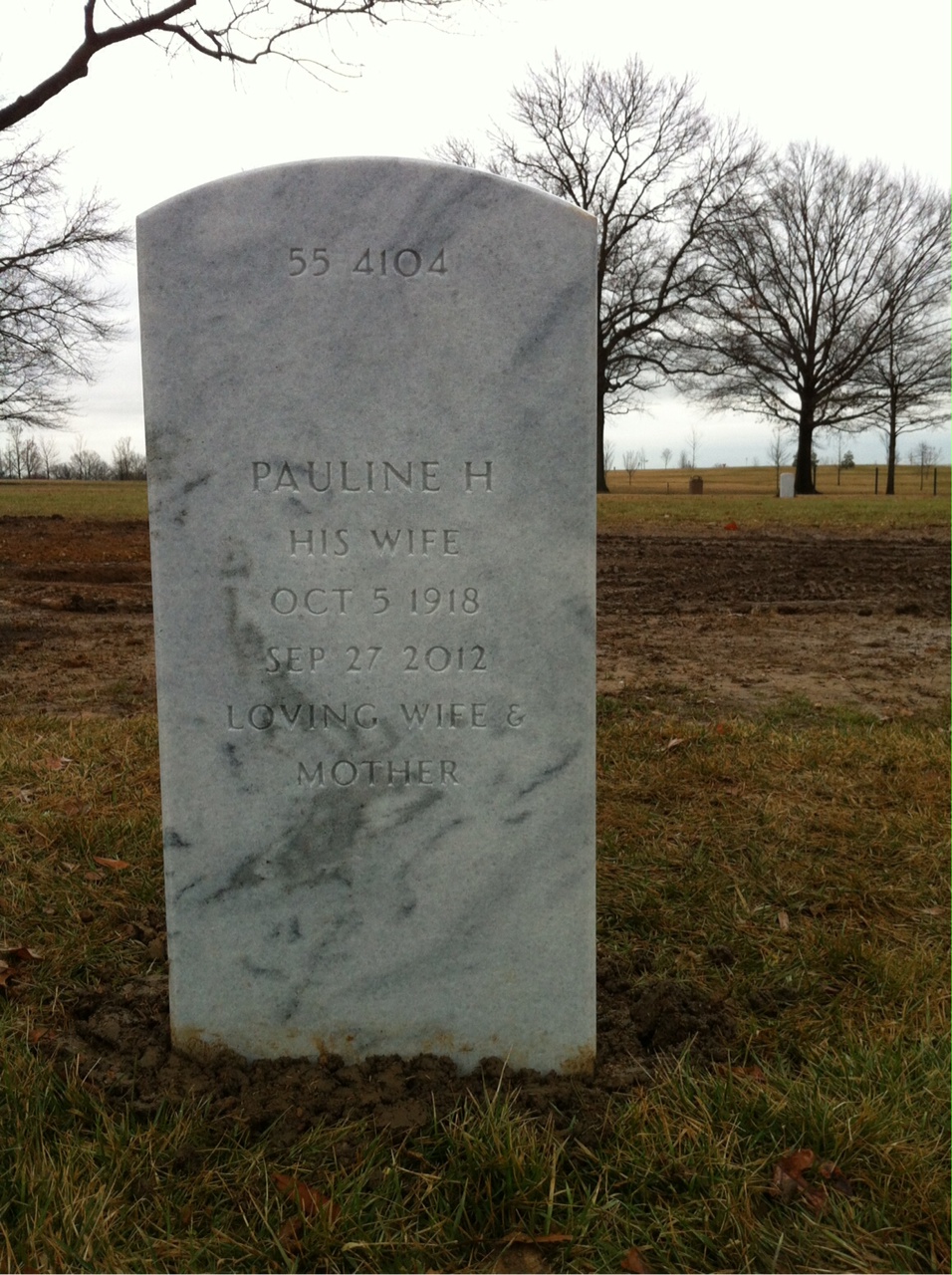 Back of headstone — Richard S Taliaferro
