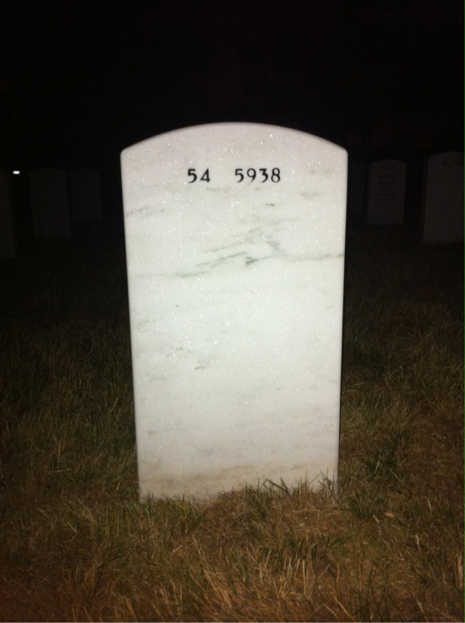 Back of headstone — Leo Woods