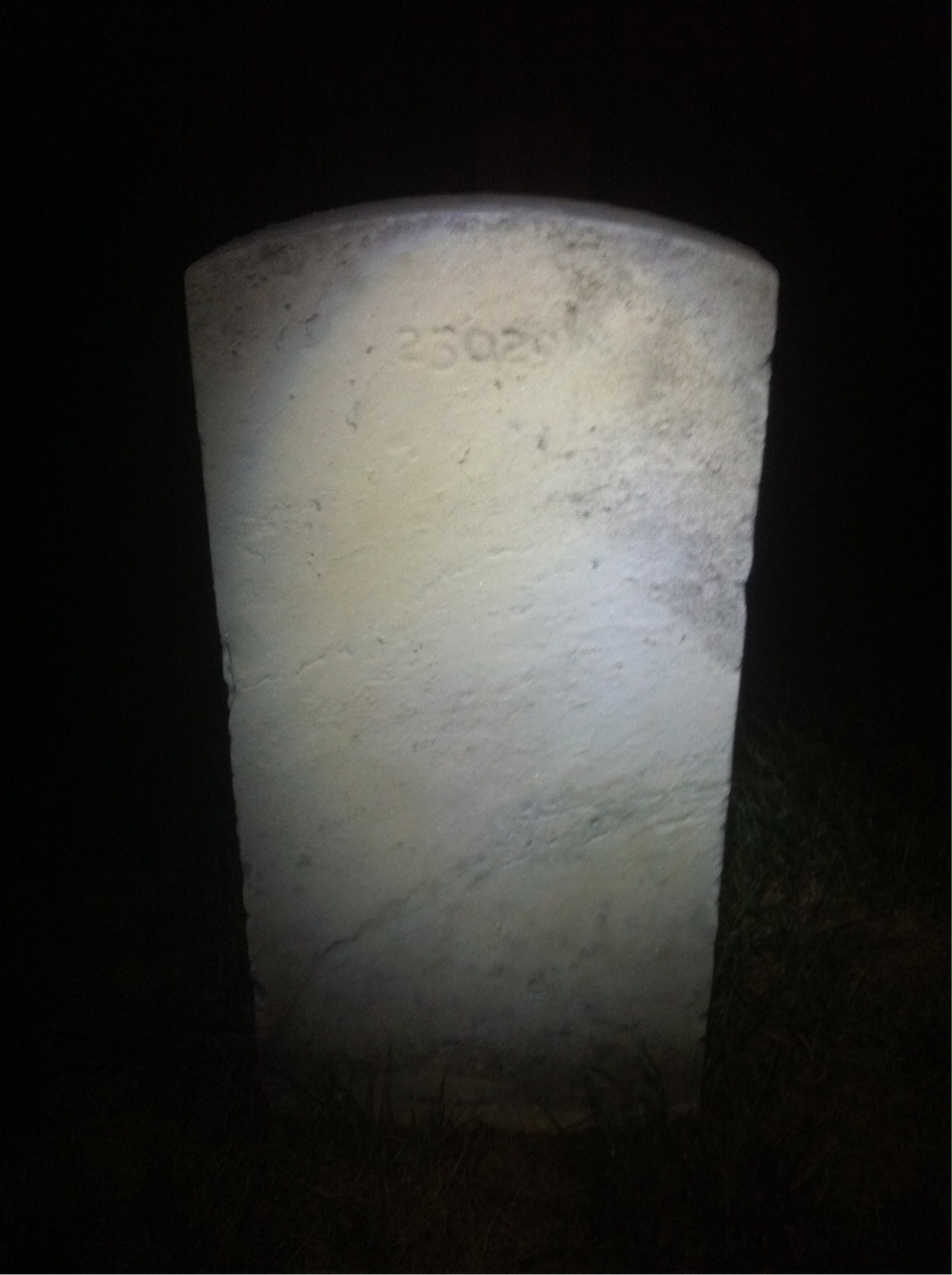 Back of headstone — John Cox
