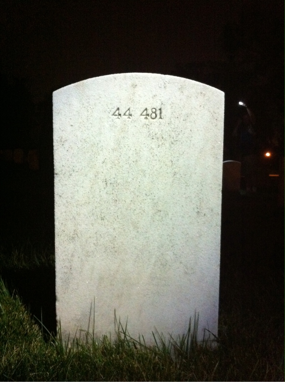 Back of headstone — Floreda Mitchell