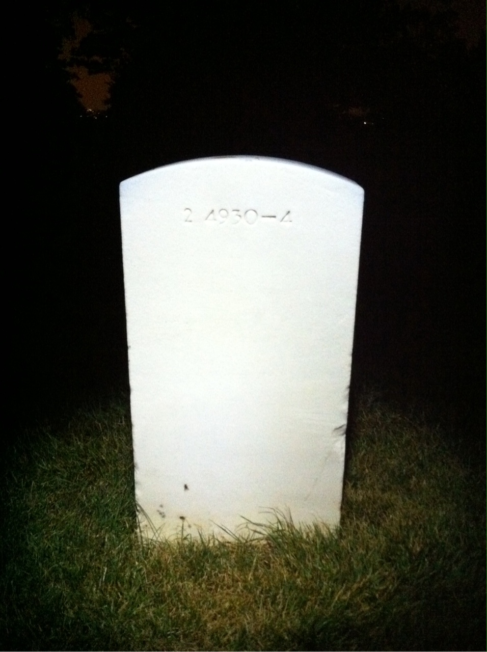 Back of headstone — Pamela Baker